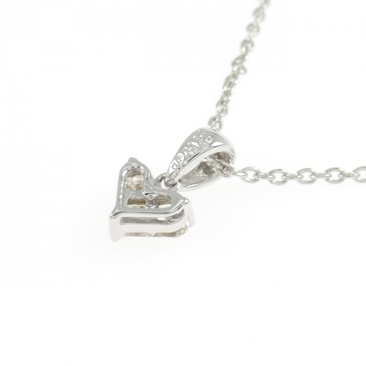 K18WG ハート ダイヤモンド ネックレス 0.30CT