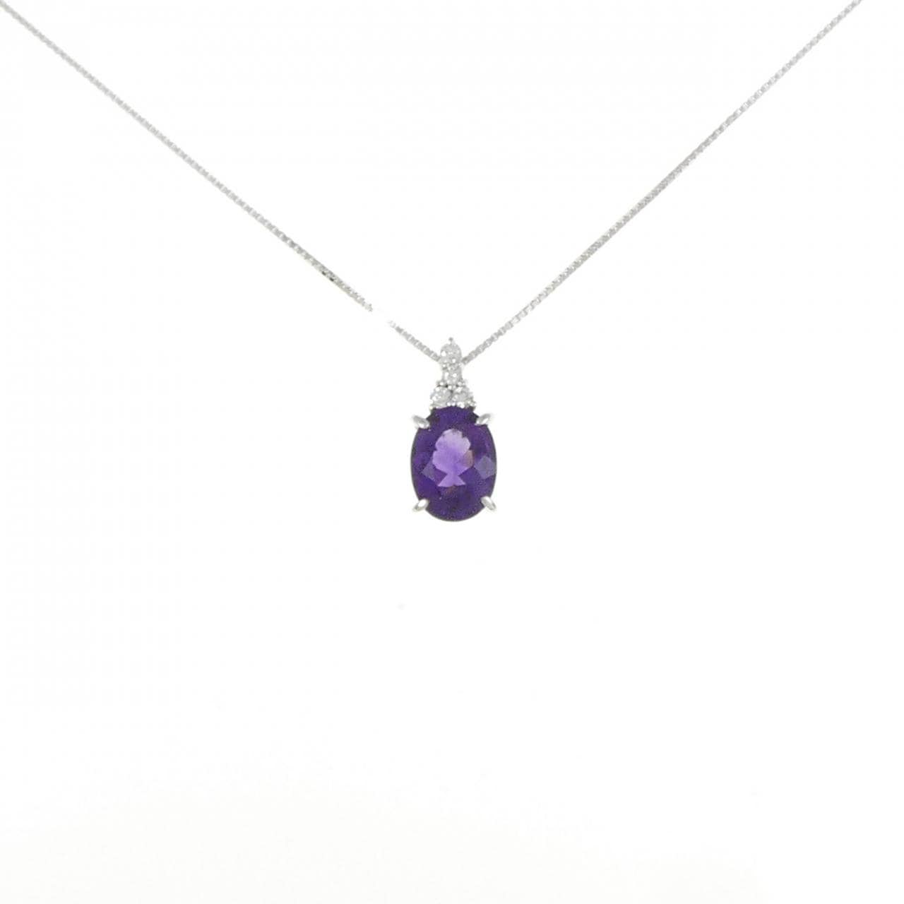 K18WG アメジスト ネックレス 1.01CT