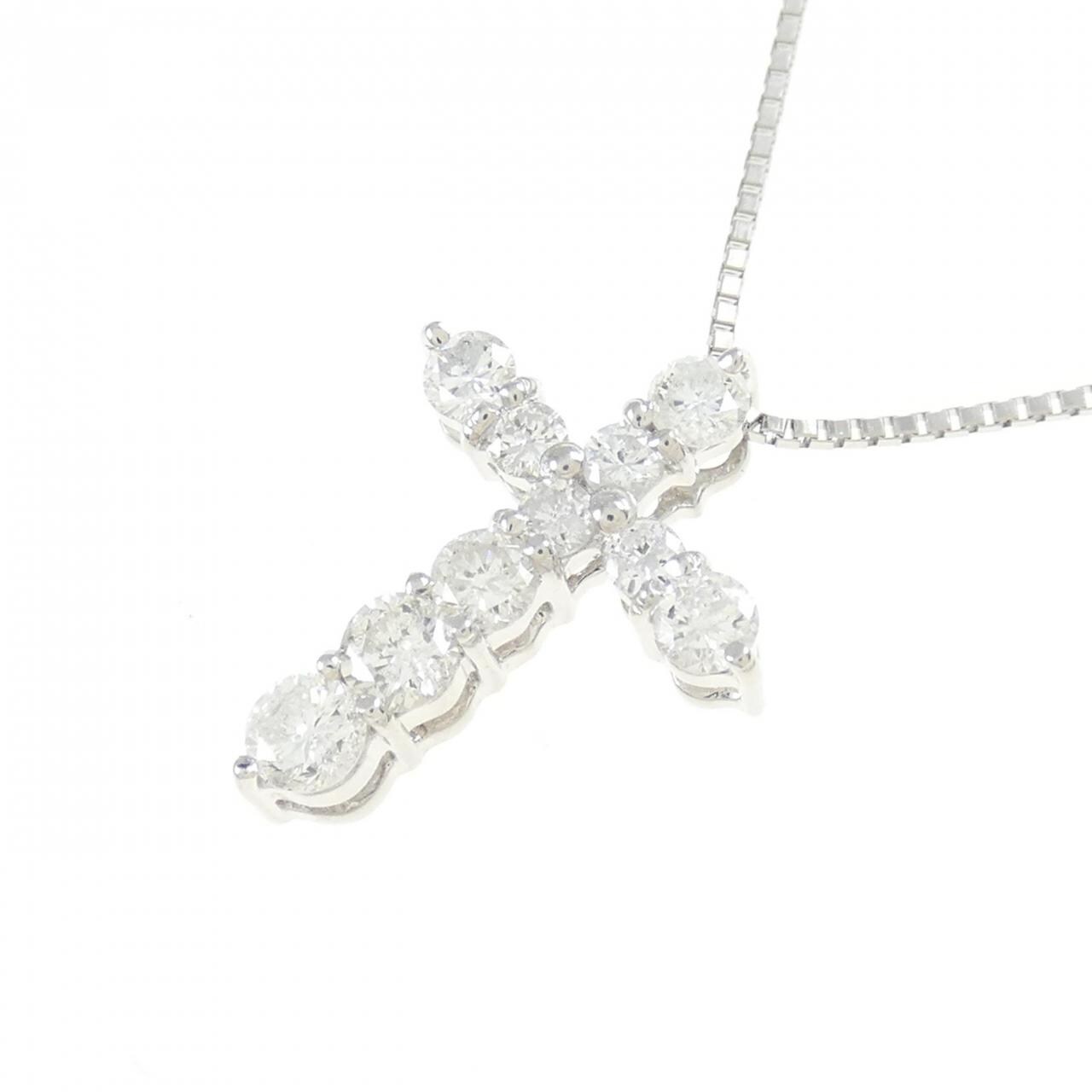 PT900/PT850 クロス ダイヤモンド ネックレス 0.50CT