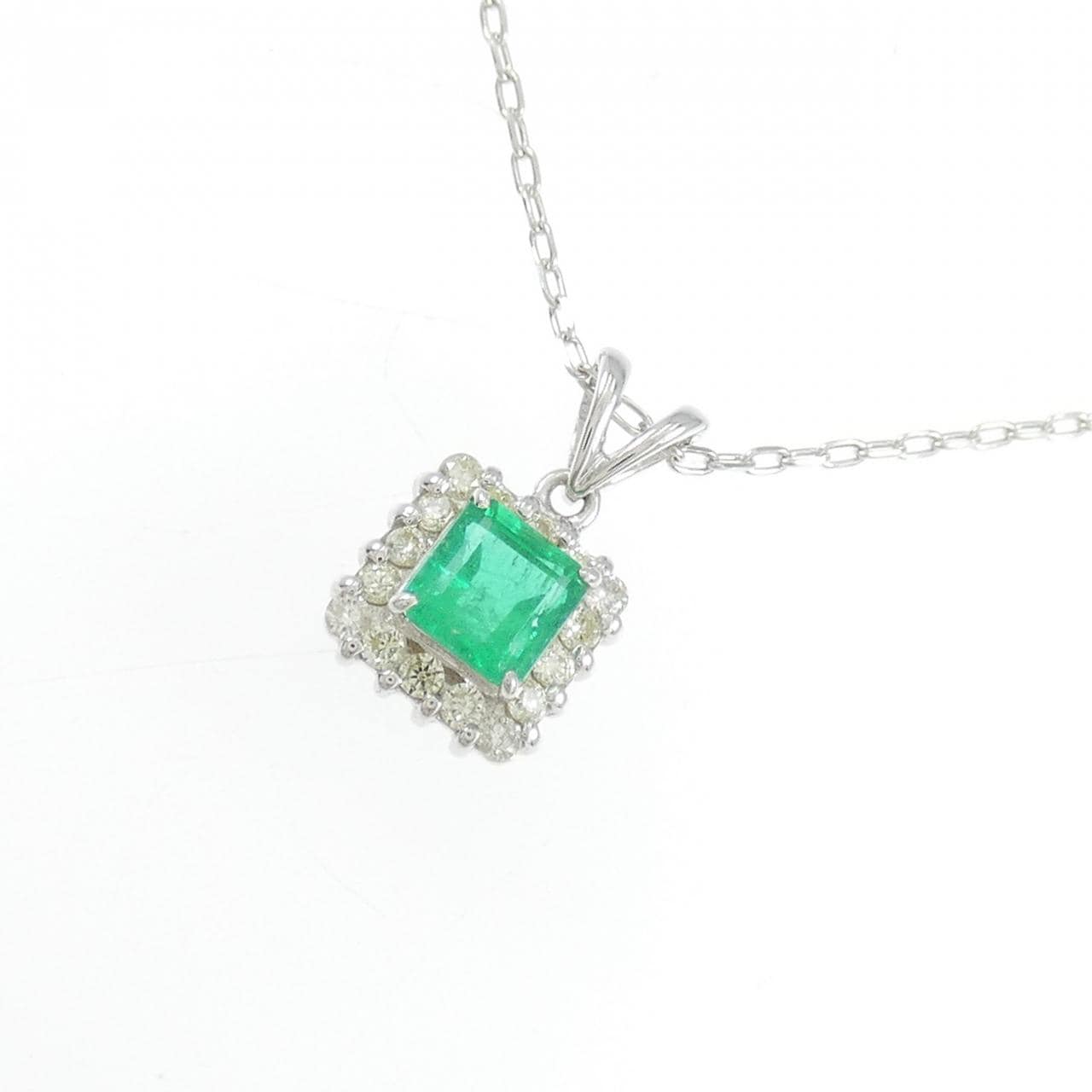 K18WG エメラルド ネックレス 0.45CT