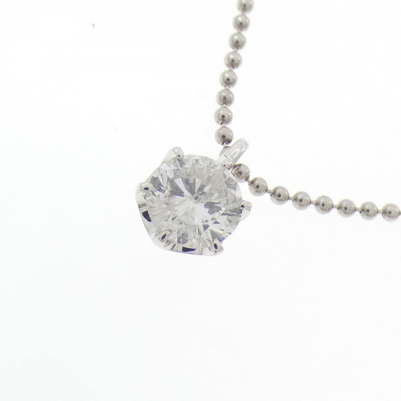 PT900/PT850 ソリティア ダイヤモンド ネックレス 0.417CT