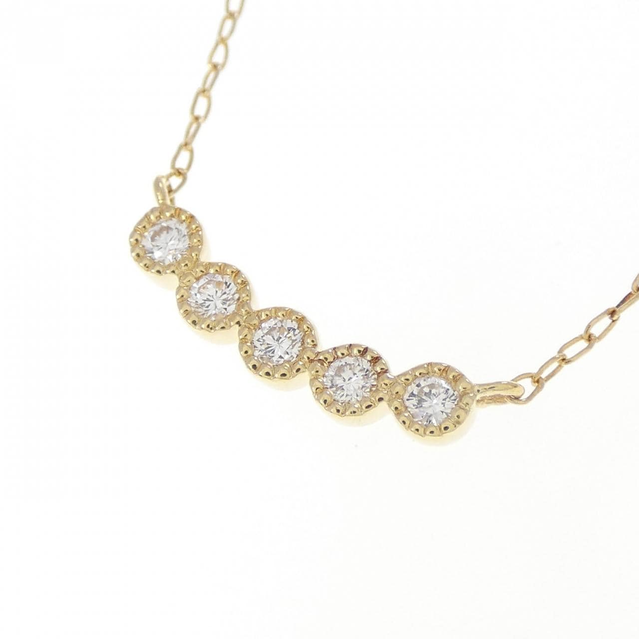 K18YG ダイヤモンド ネックレス 0.11CT