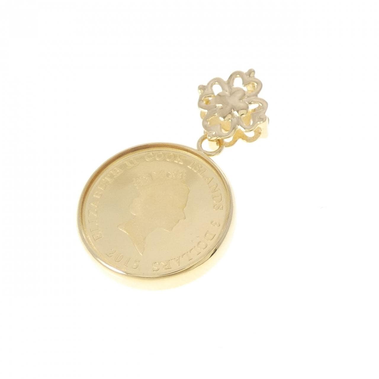 K18YG(枠) コイン ペンダント