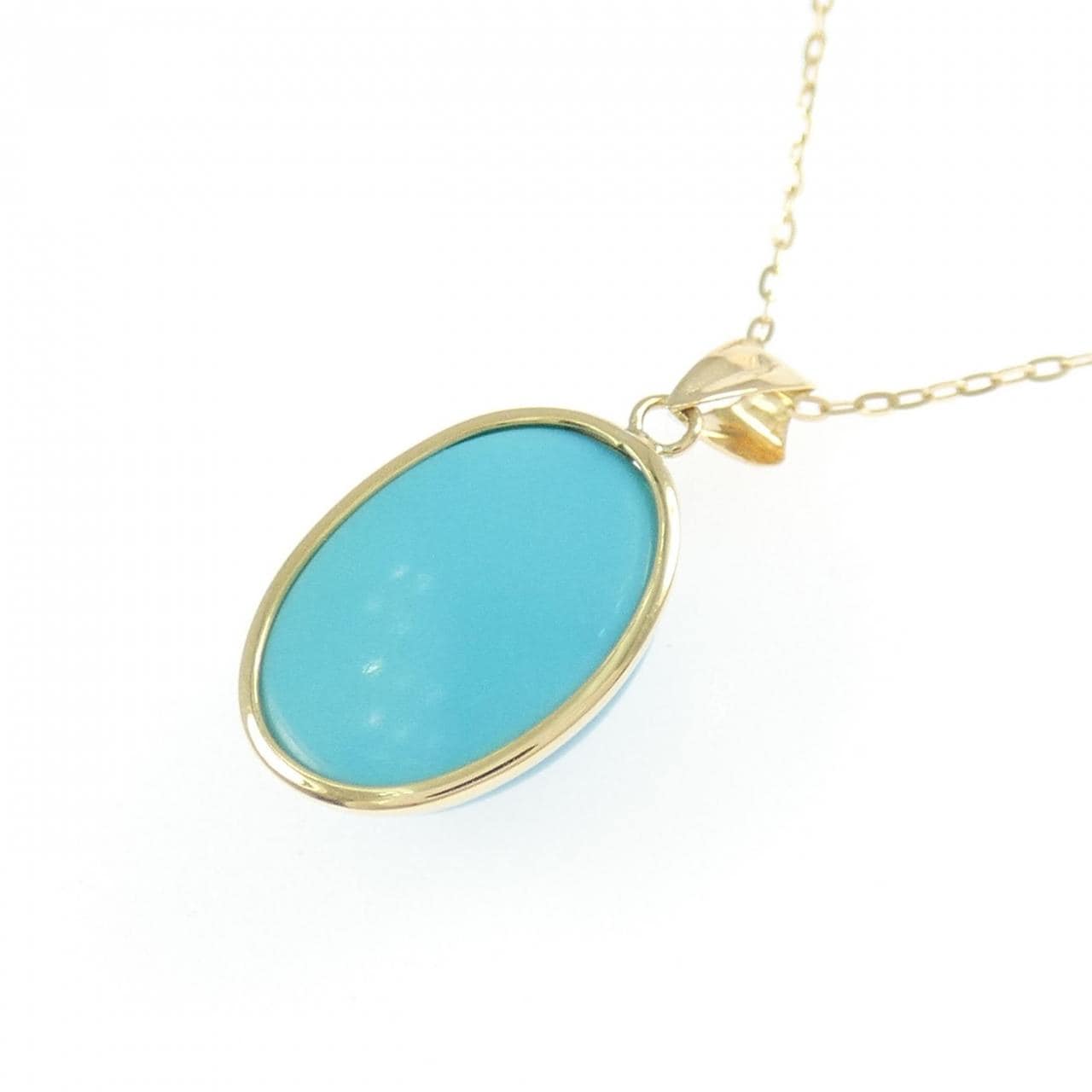 K18YG ターコイズ ネックレス 4.00CT