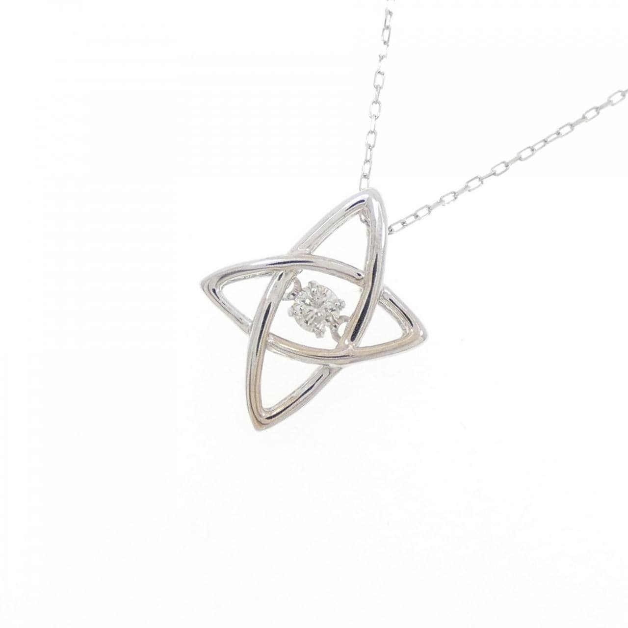 K18WG ダイヤモンド ネックレス 0.05CT