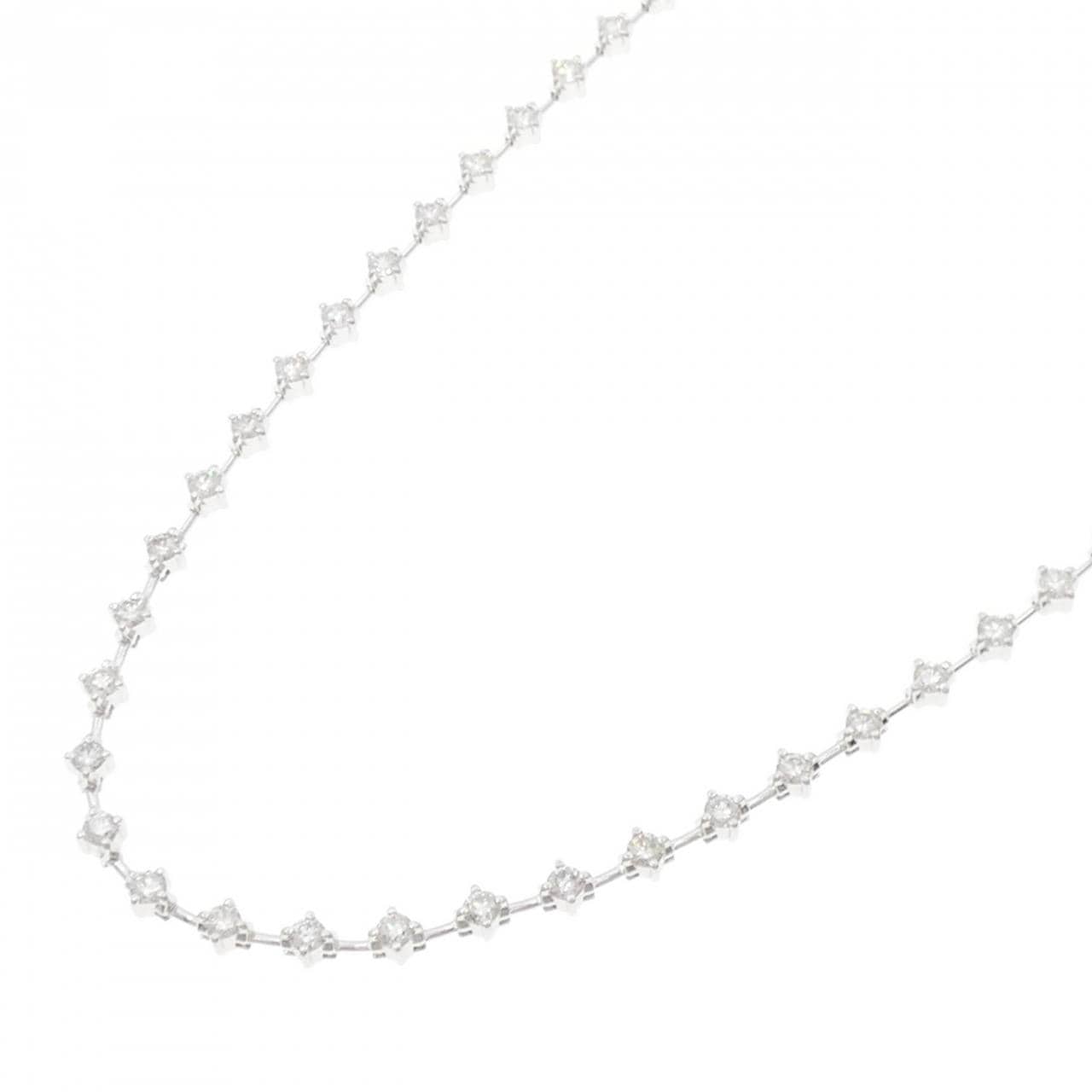 K18WG ダイヤモンド ネックレス 5.00CT