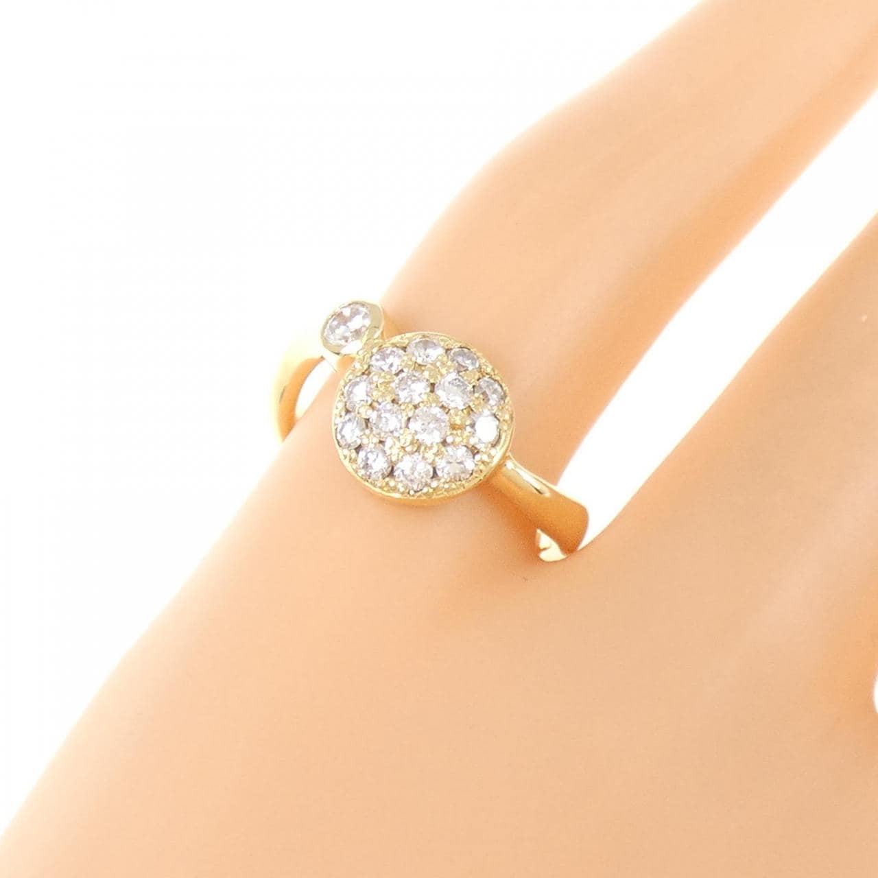 K18YG ダイヤモンド ピンキー リング 0.40CT