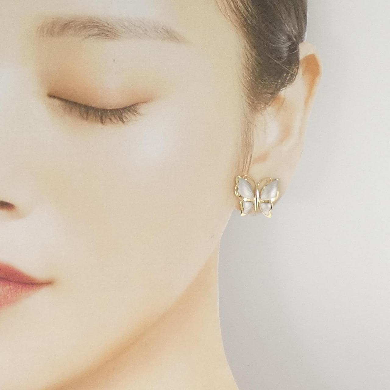 PT900/K18YG バタフライ ピアス