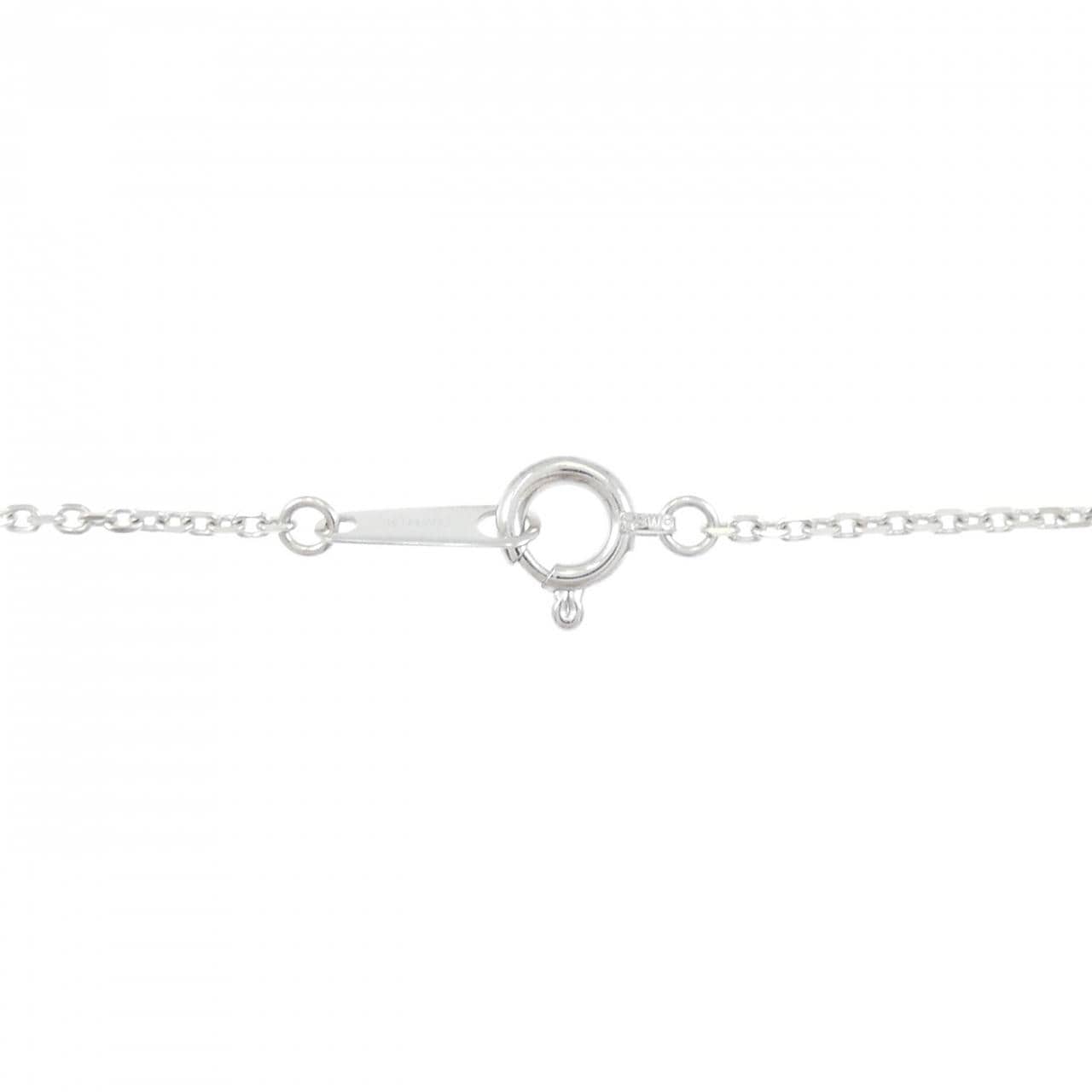 K18WG ホースシュー ダイヤモンド ネックレス 0.18CT