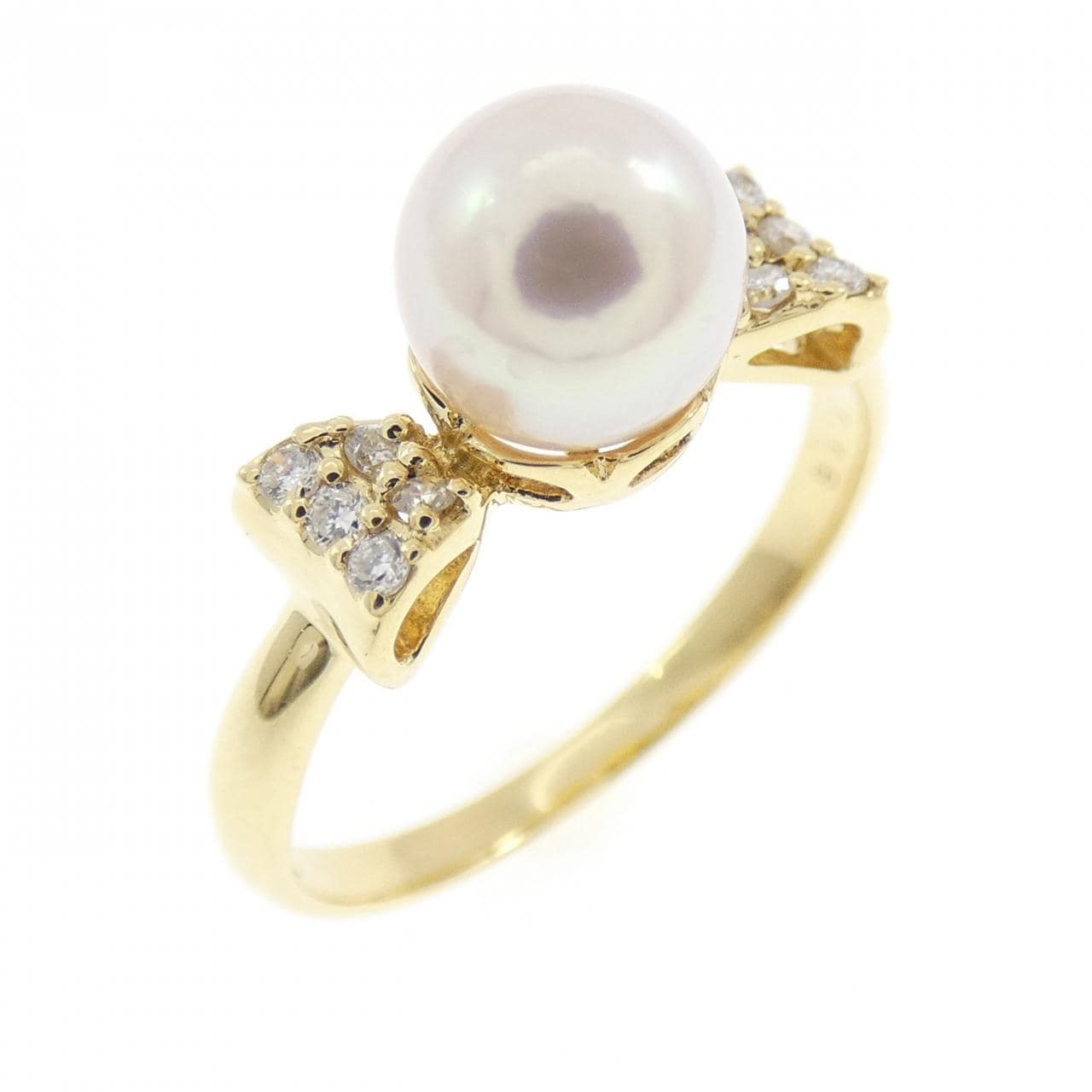 K18YG アコヤパール リング 6.5mm