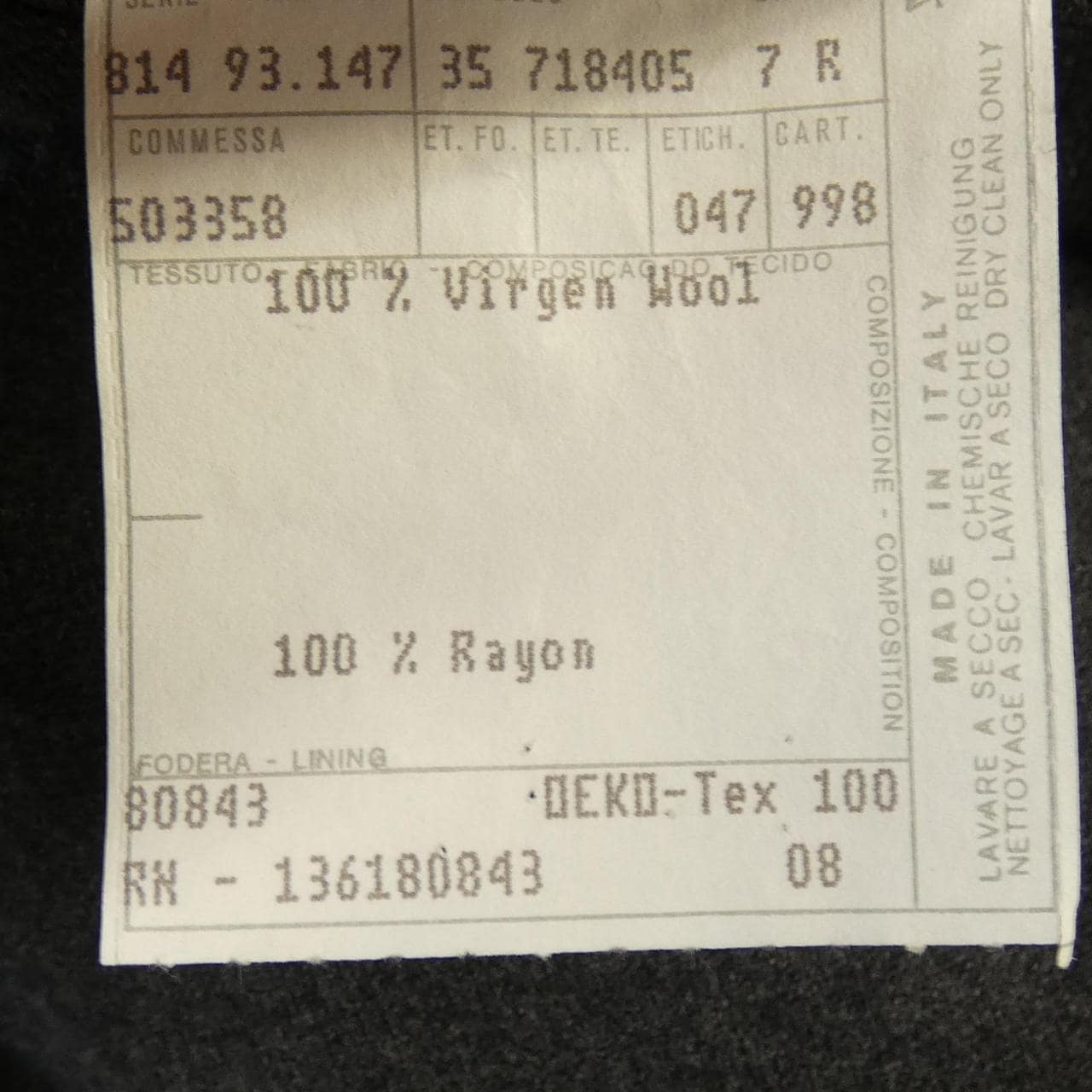 サルヴァトーレフェラガモ SALVATORE FERRAGAMO 35 718405 ジャケット