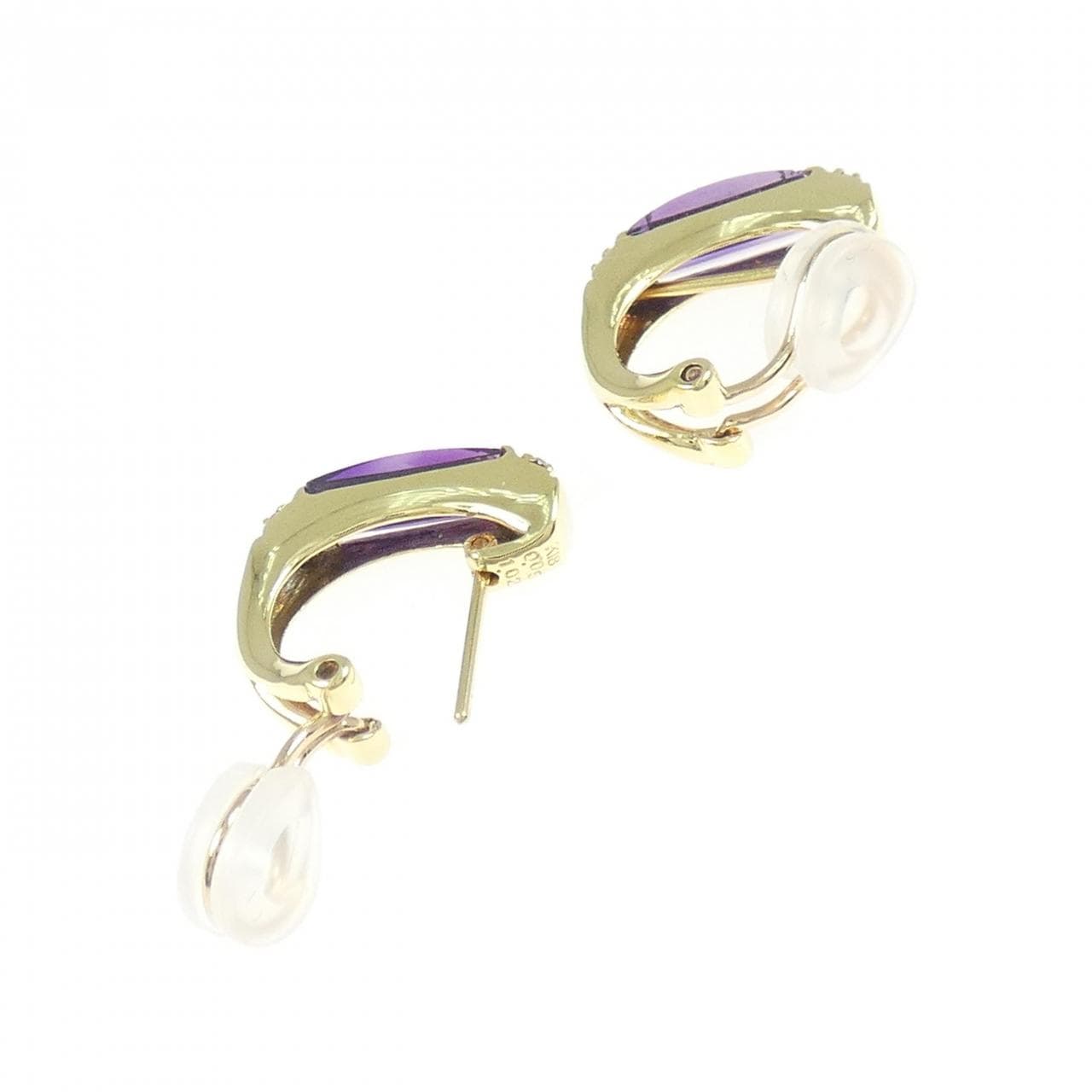 K18YG アメジスト ピアス/イヤリング 2.04CT