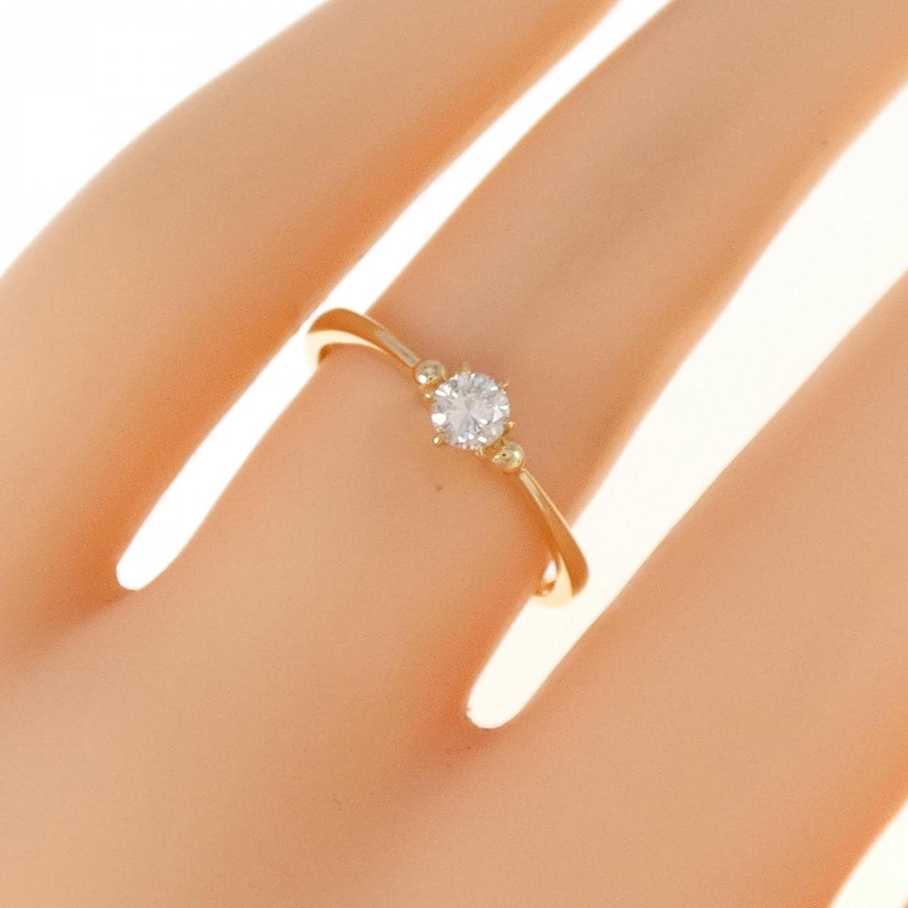K18YG ダイヤモンド リング 0.18CT