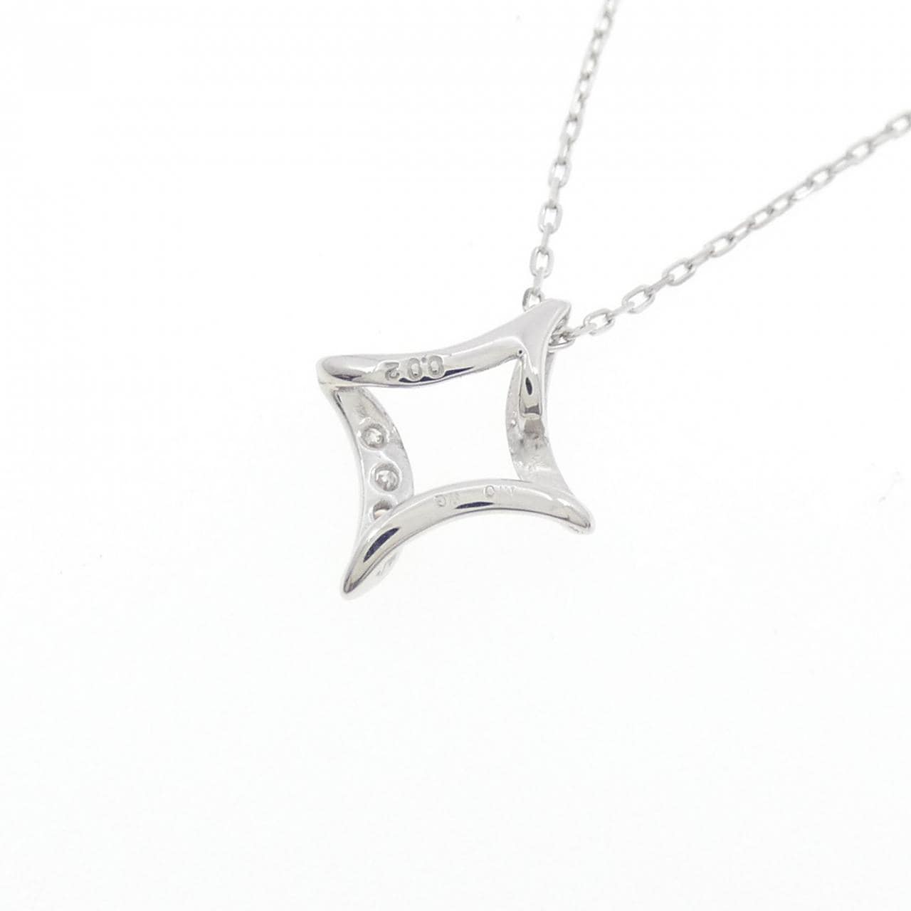 K10WG ダイヤモンド ネックレス 0.02CT