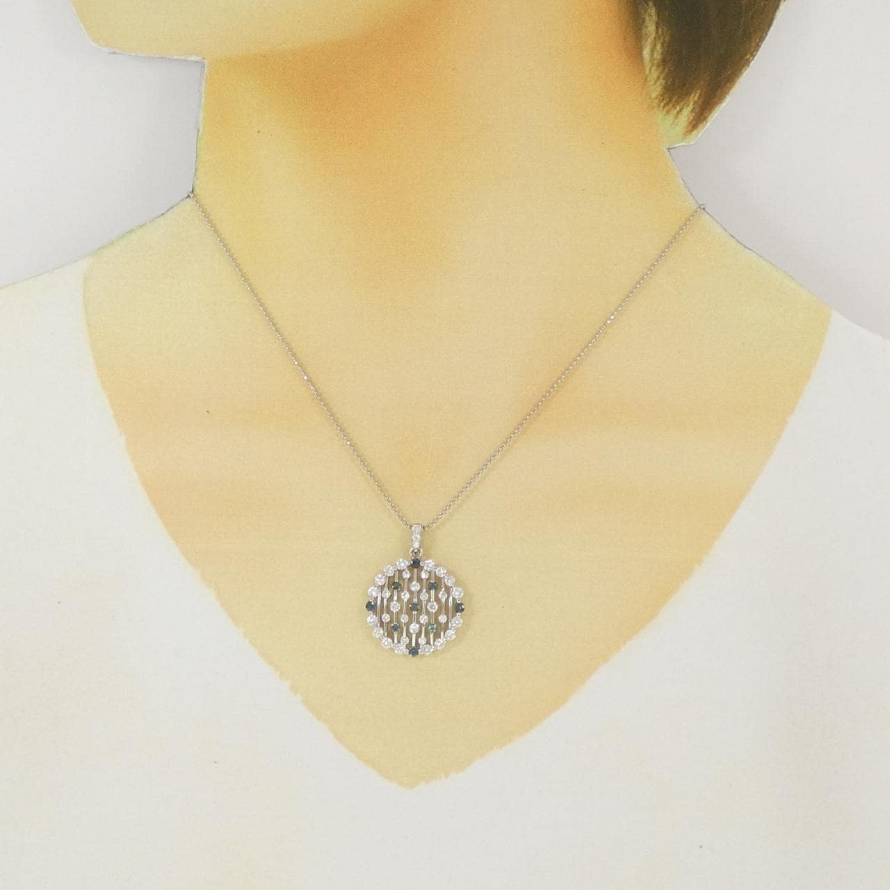 PT900/PT850 アレキサンドライト ネックレス 0.38CT