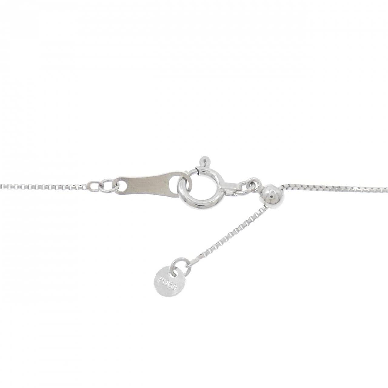 PT900/PT850 フラワー ダイヤモンド ネックレス 0.56CT