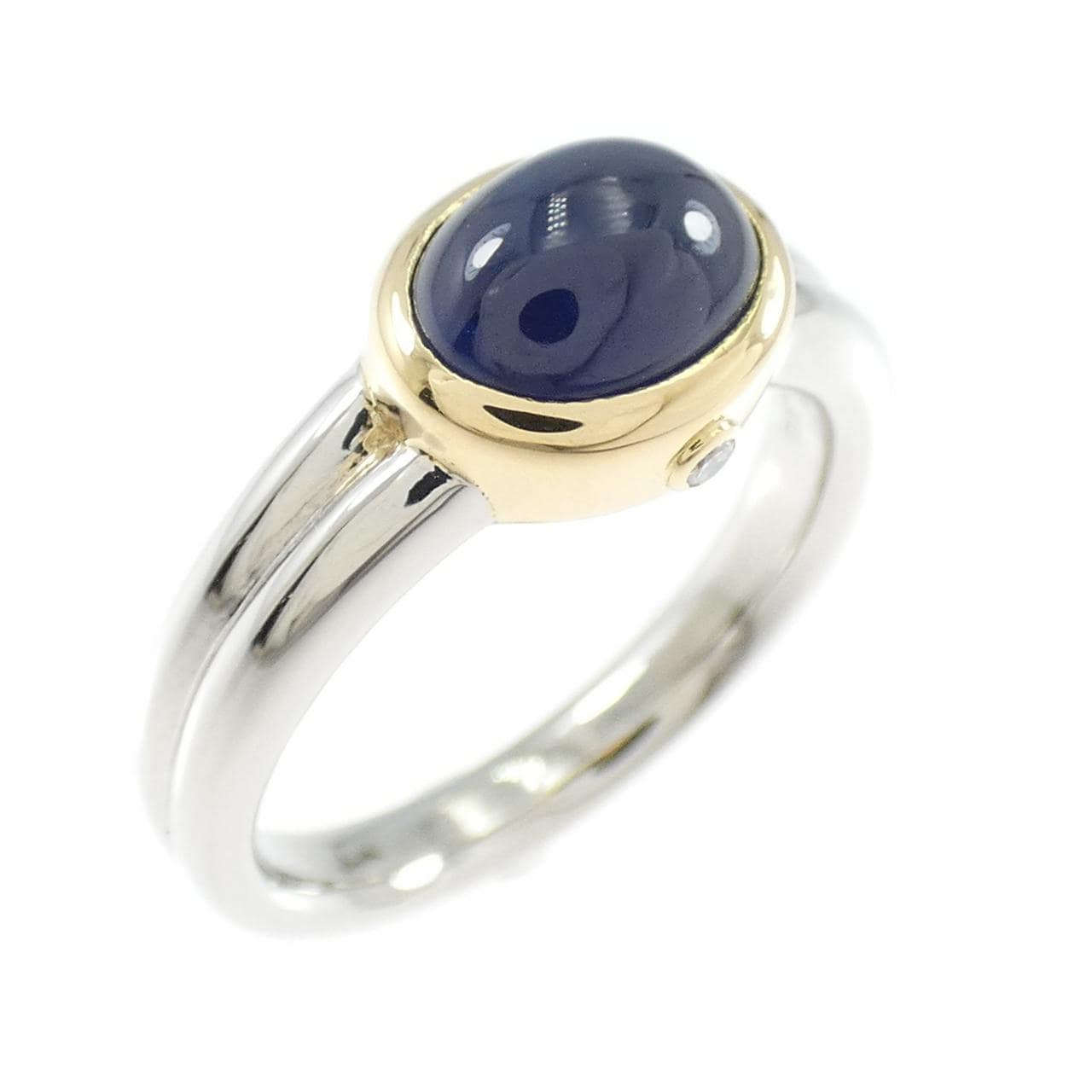 K18YG/PT900 サファイヤ リング 2.16CT