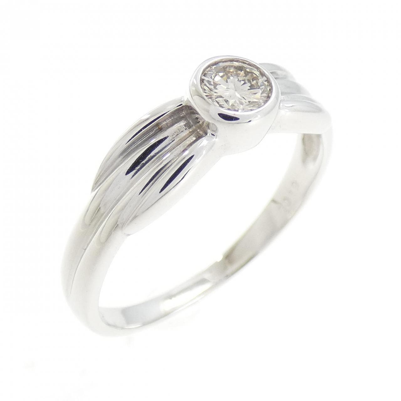 K18WG ダイヤモンド リング 0.19CT