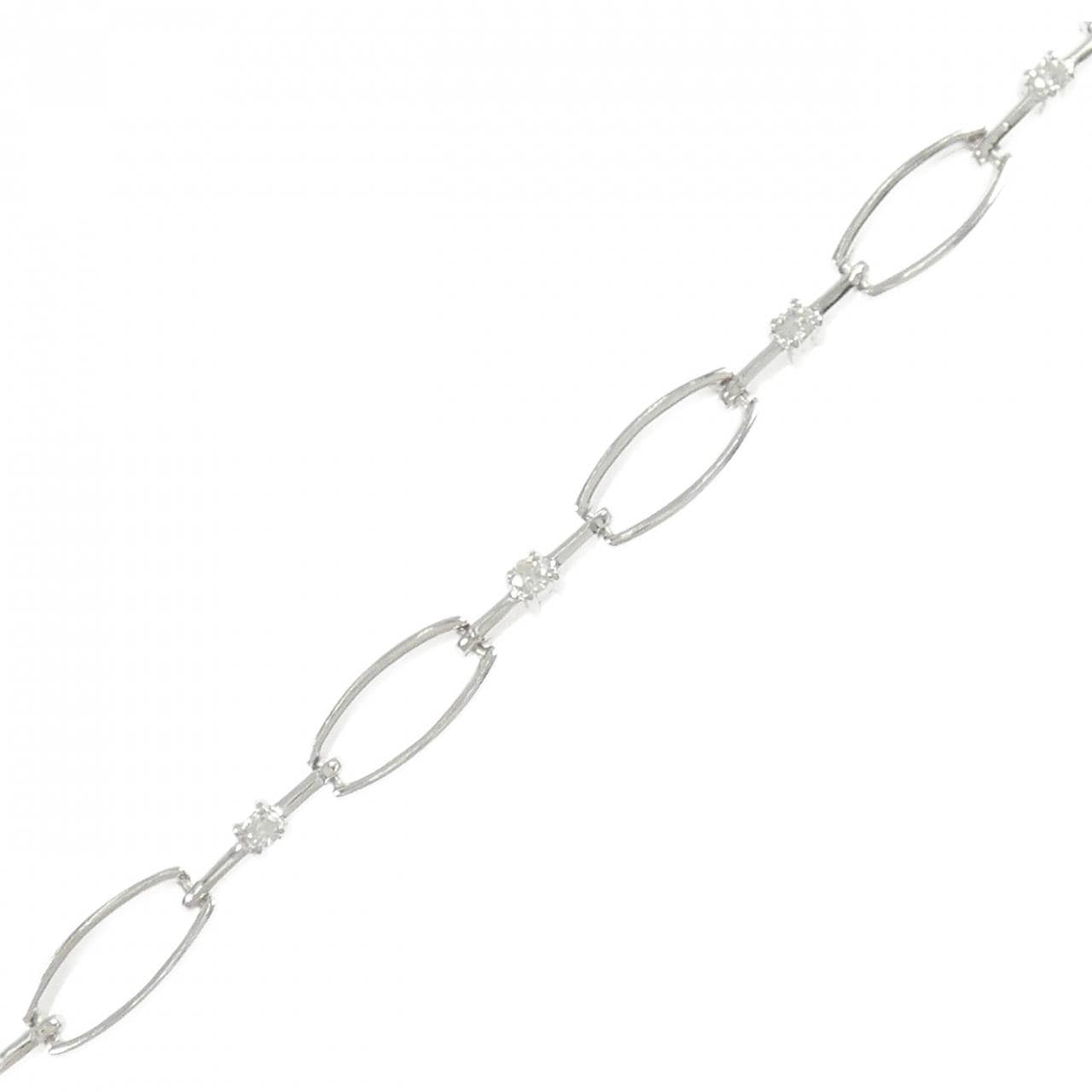 K18WG ダイヤモンド ブレスレット 0.20CT