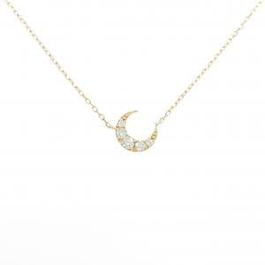K18YG ムーン ダイヤモンド ネックレス 0.15CT