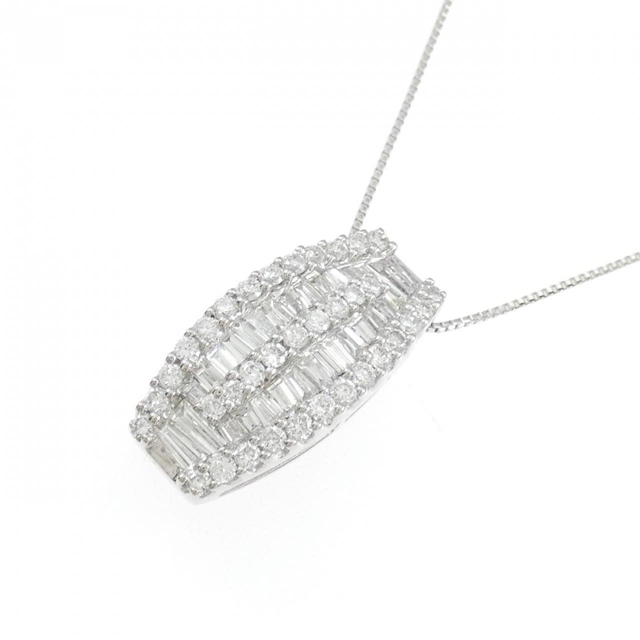 K18WG ダイヤモンド ネックレス 1.00CT