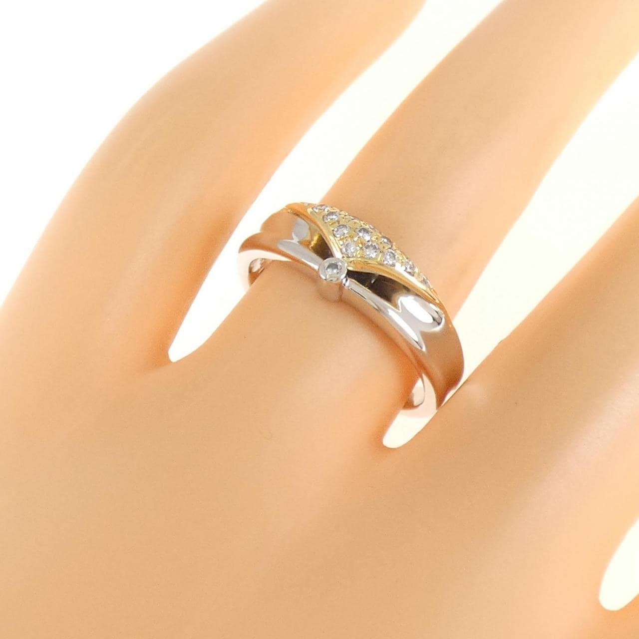 PT900/K18YG ダイヤモンド リング 0.17CT