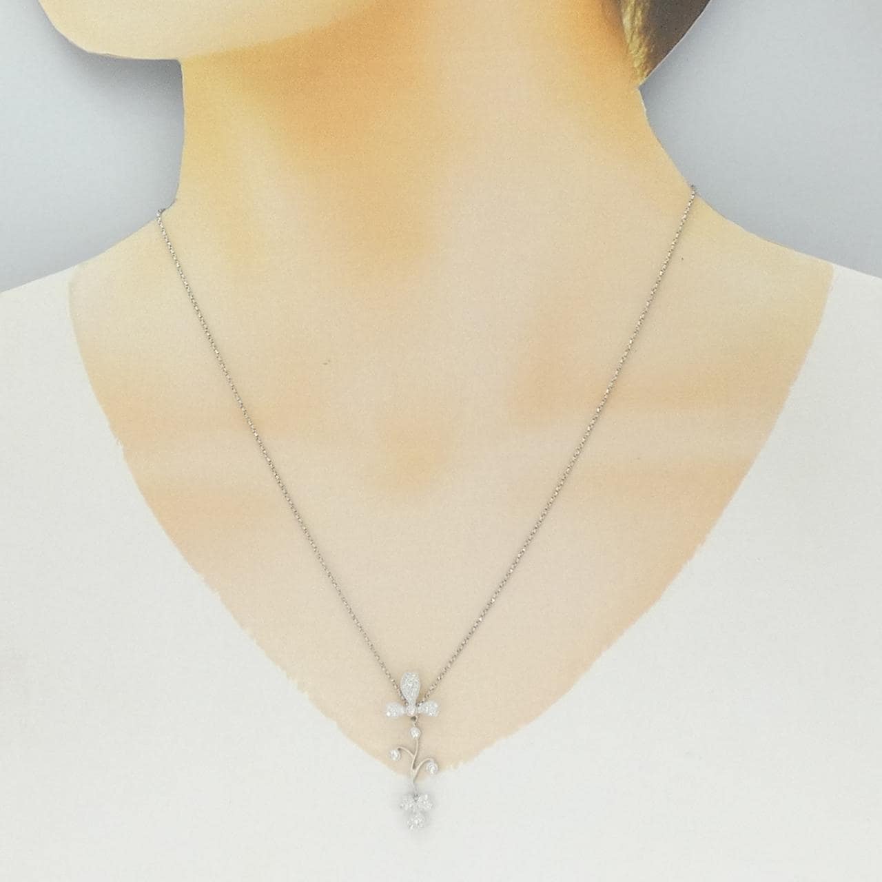PT900/PT850 ダイヤモンド ネックレス 0.20CT