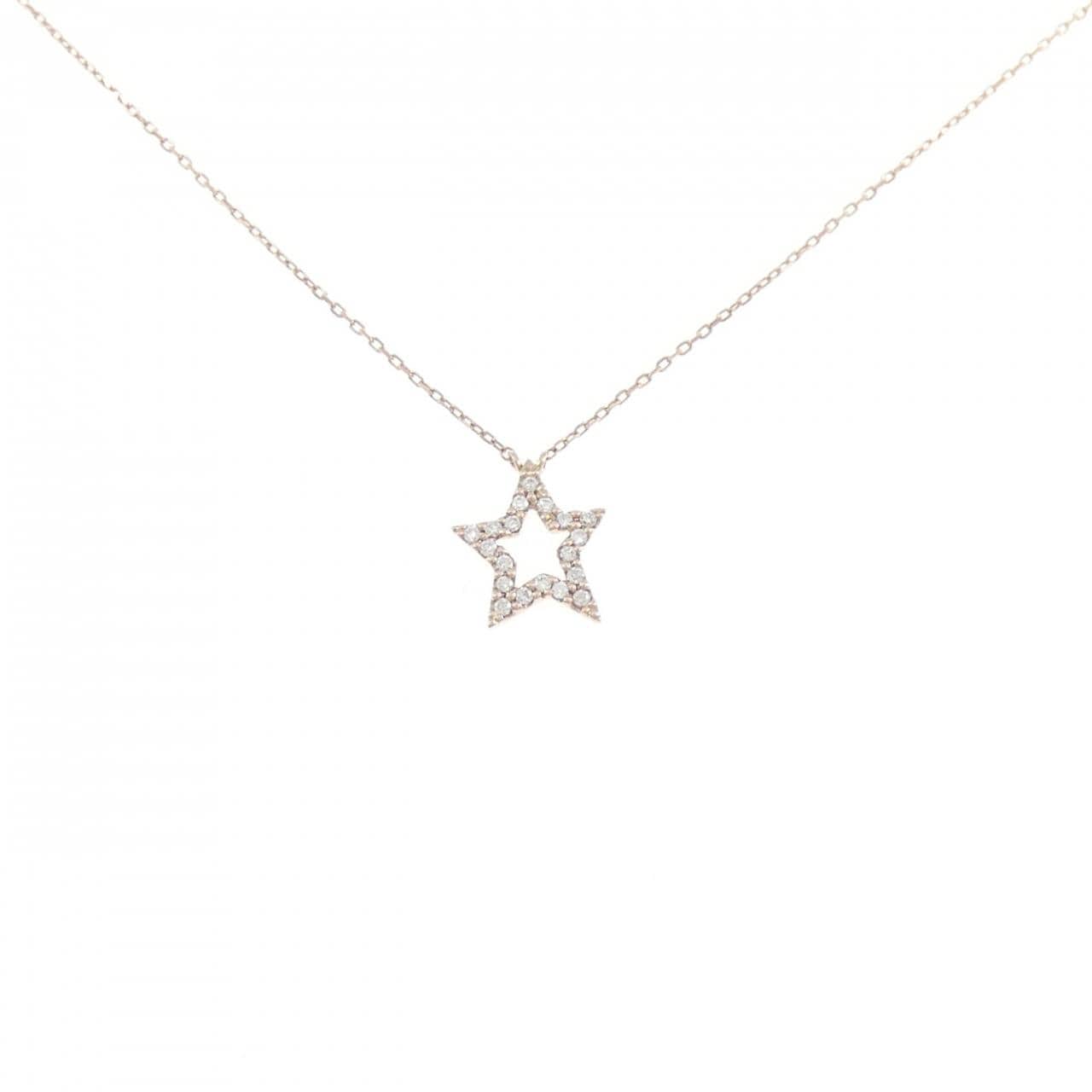 K10PG スター ダイヤモンド ネックレス 0.05CT