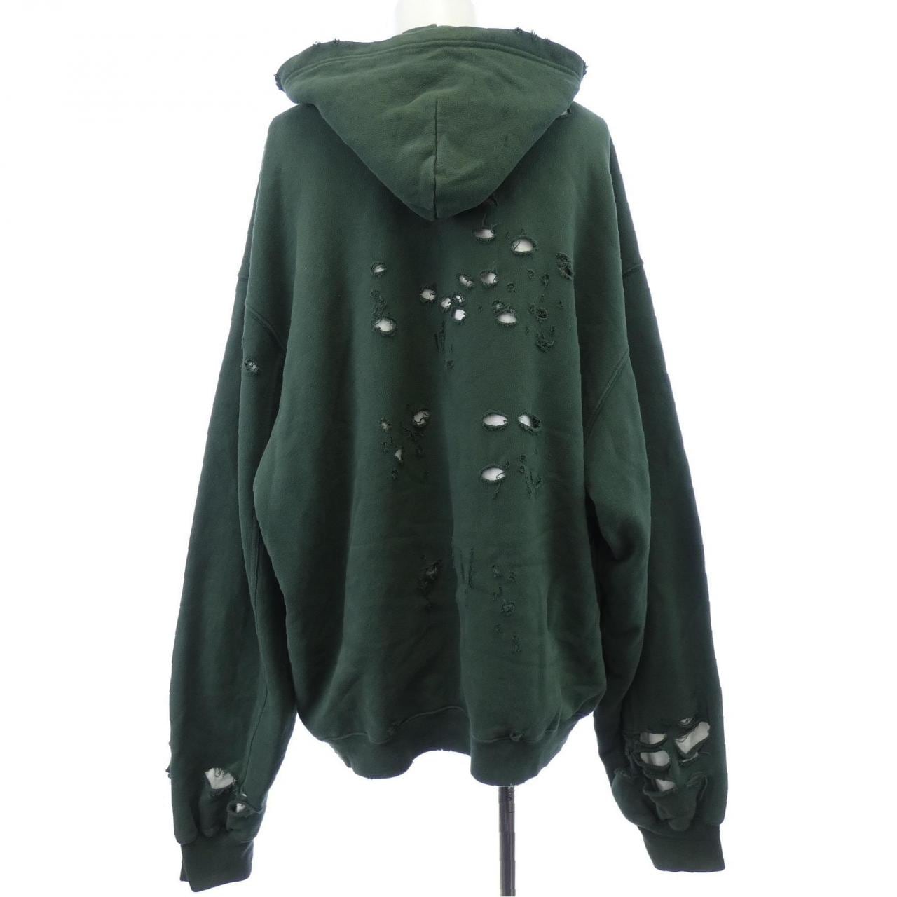 バレンシアガ BALENCIAGA キャップスデストロイドフーディープルオーバー 659403 TKVB6 UNISEX パーカー