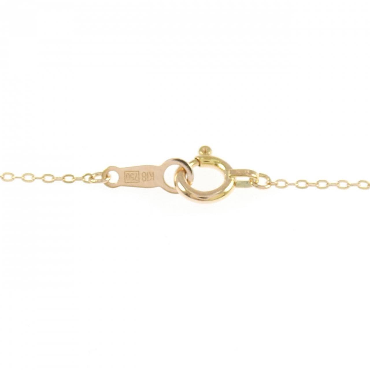 K18YG ローズ ダイヤモンド ネックレス 0.02CT