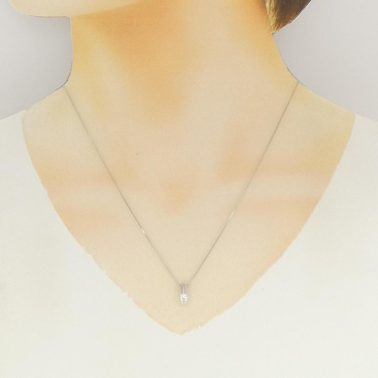 PT900/PT850 ダイヤモンド ネックレス 0.18CT