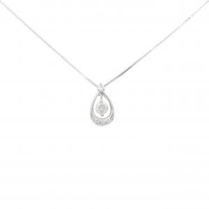 K18WG/K14WG ダイヤモンド ネックレス 0.172CT