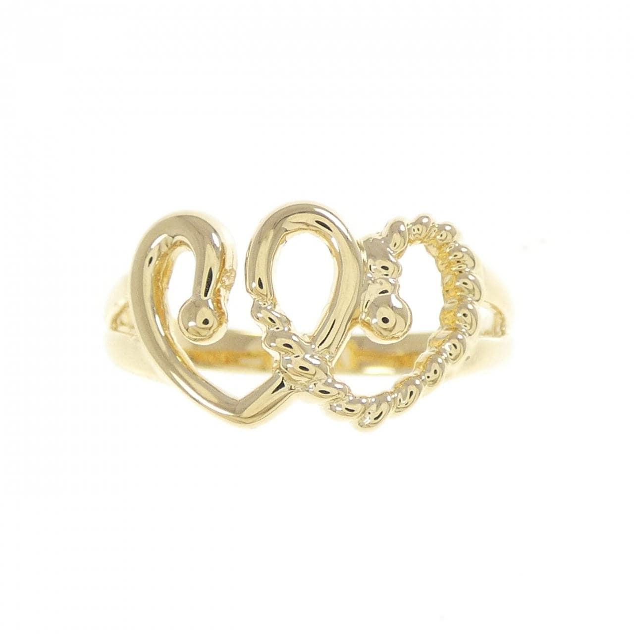 K18YG ハート リング