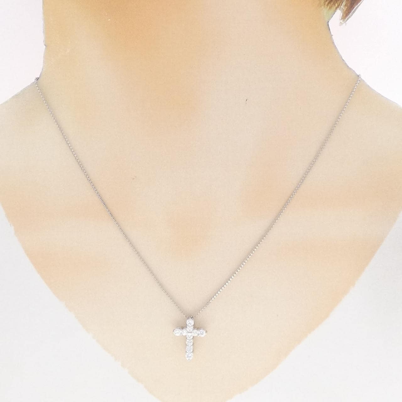 タサキ クロス ダイヤモンド ネックレス 0.48CT