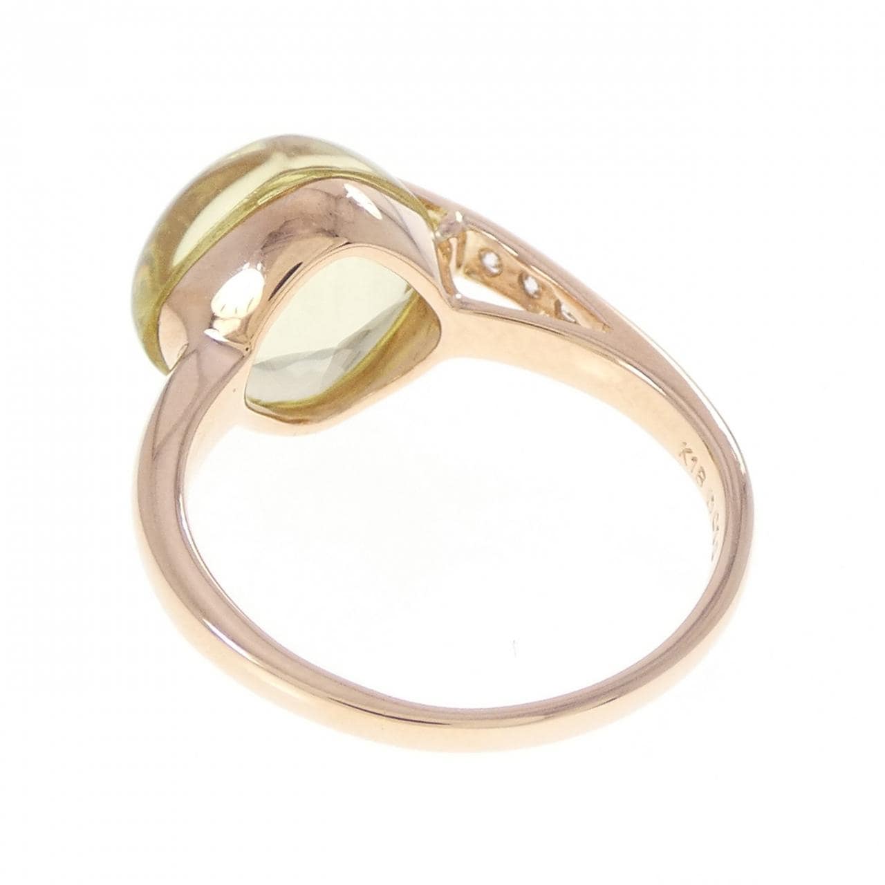 K18PG クオーツ リング 5.36CT