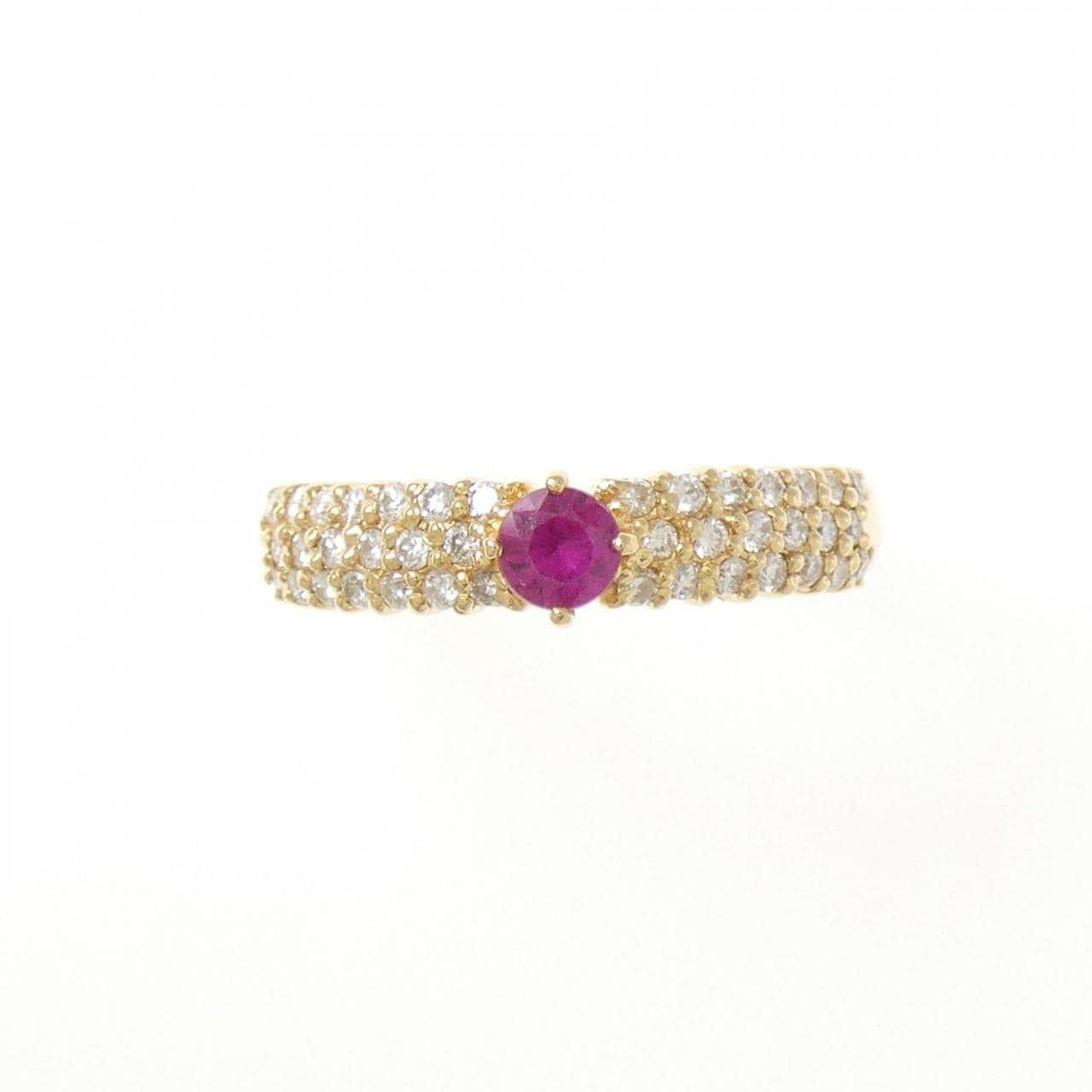 K18YG ルビー リング