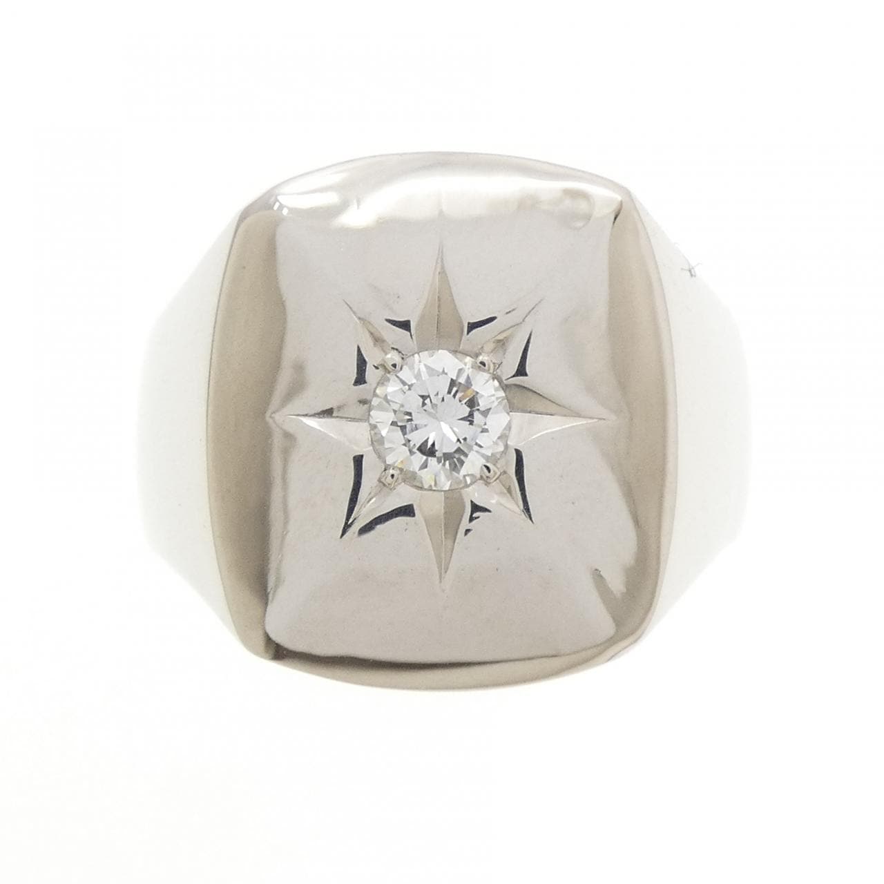 PT900 印台 ダイヤモンド リング 0.315CT