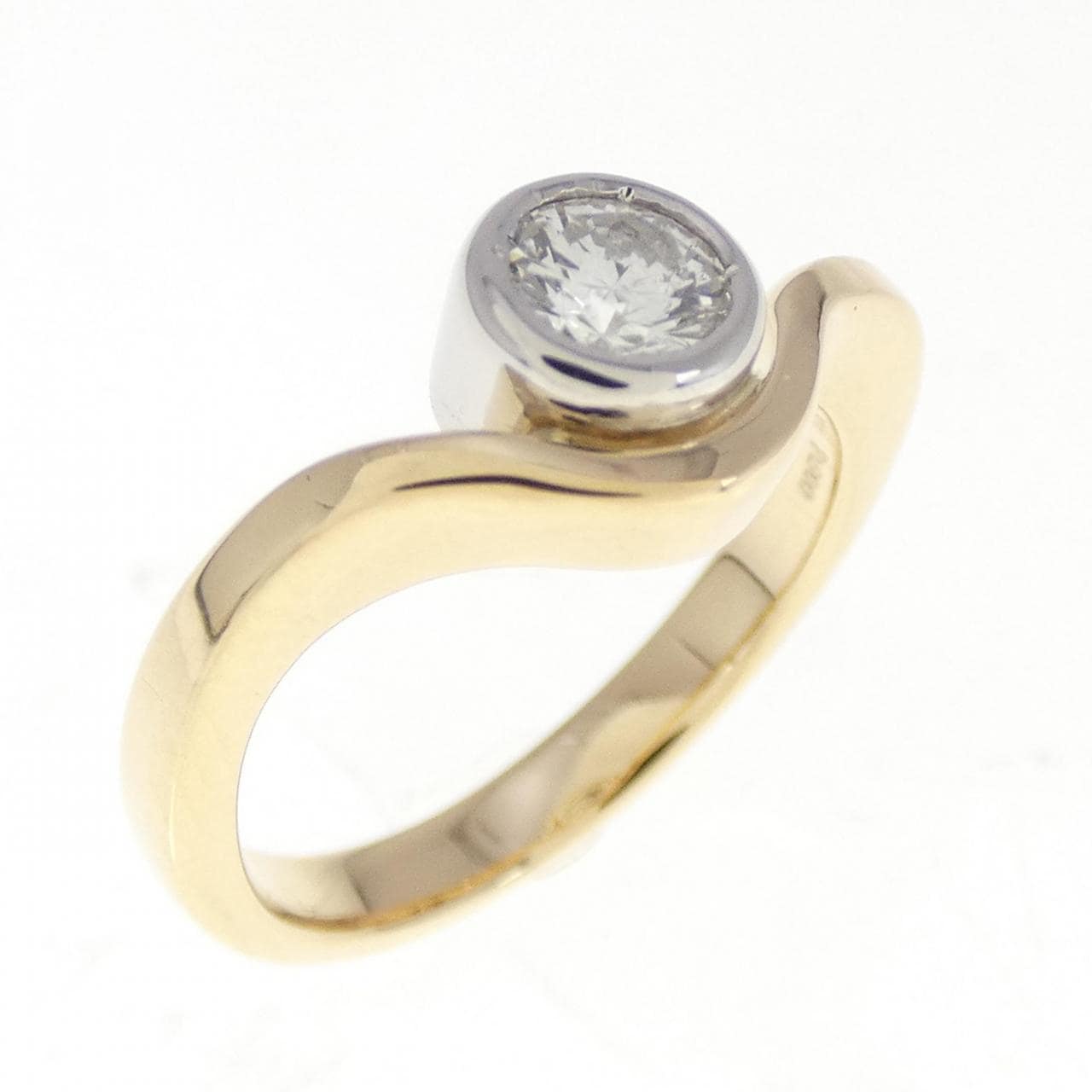 K18YG/PT900 ダイヤモンド リング 0.25CT