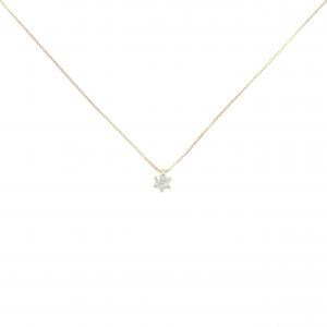 K18YG ソリティア ダイヤモンド ネックレス 0.10CT