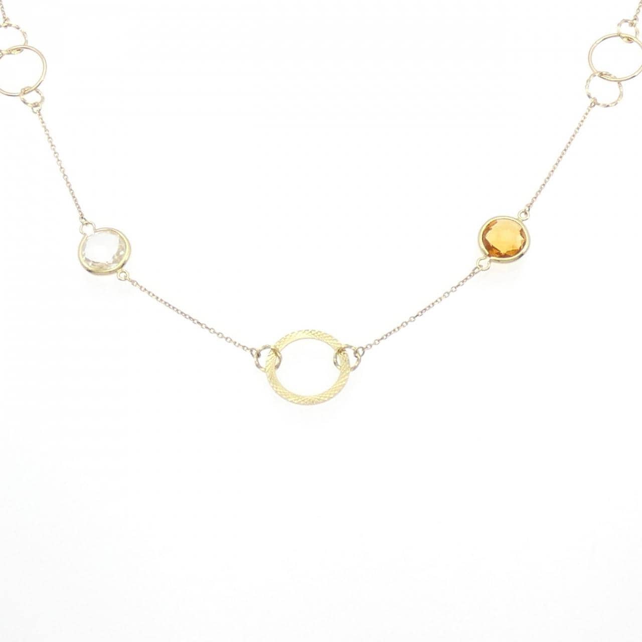 K18YG カラーストーン ネックレス