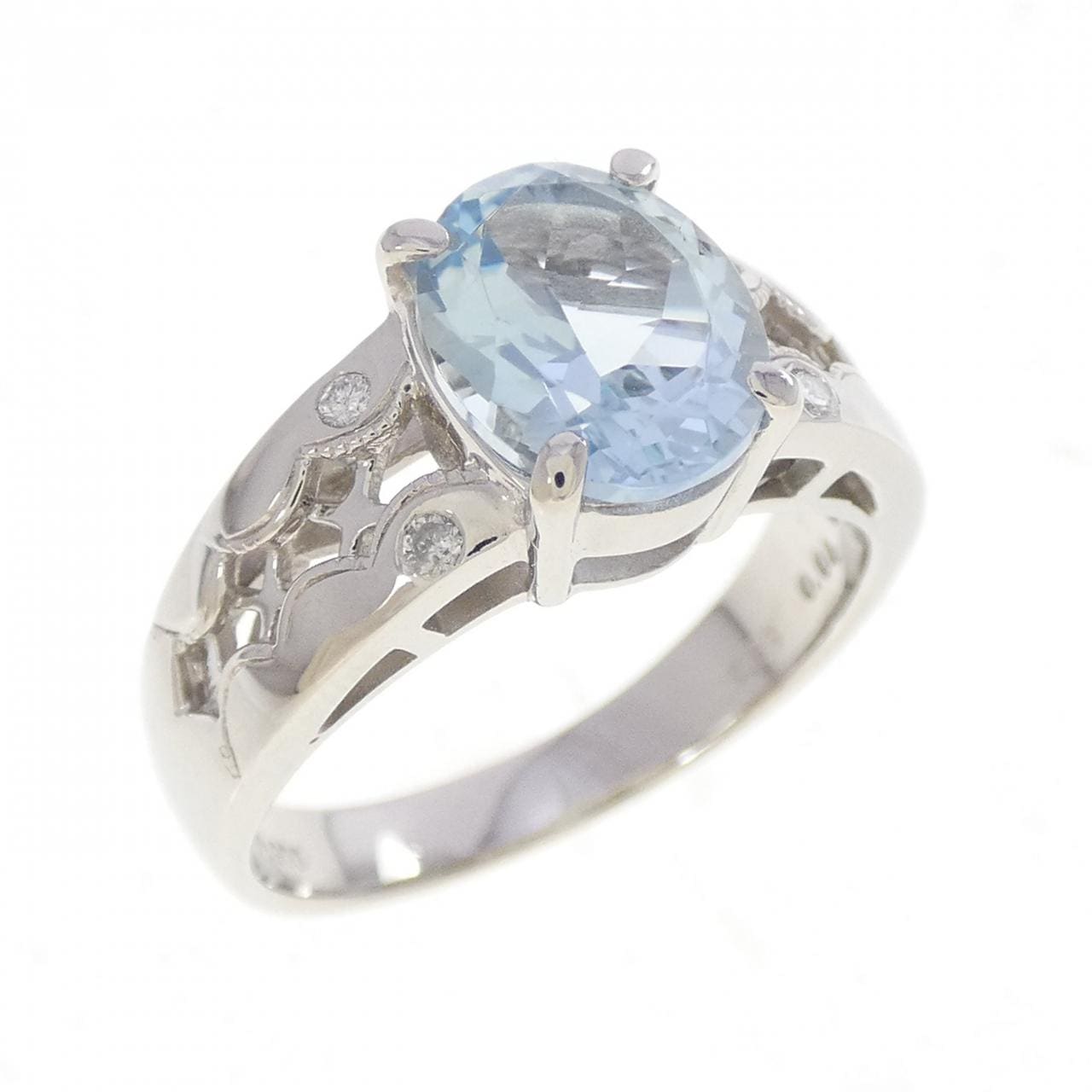 PT900 アクアマリン リング 1.66CT