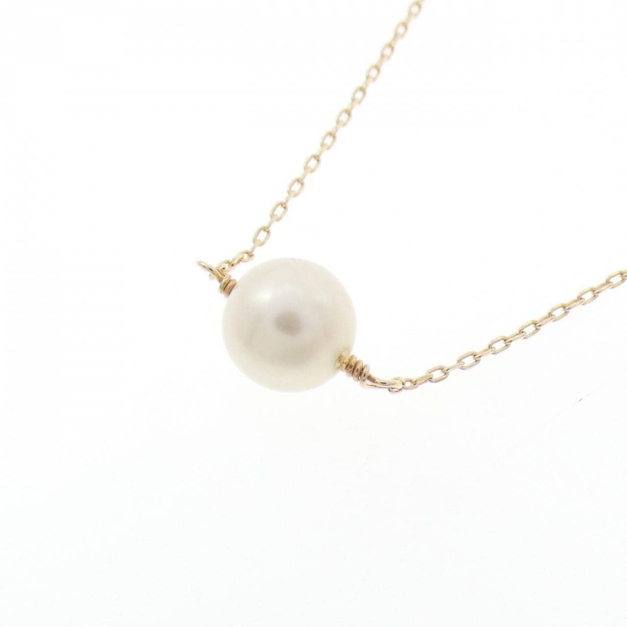 K10YG 淡水パール ネックレス 5.4mm