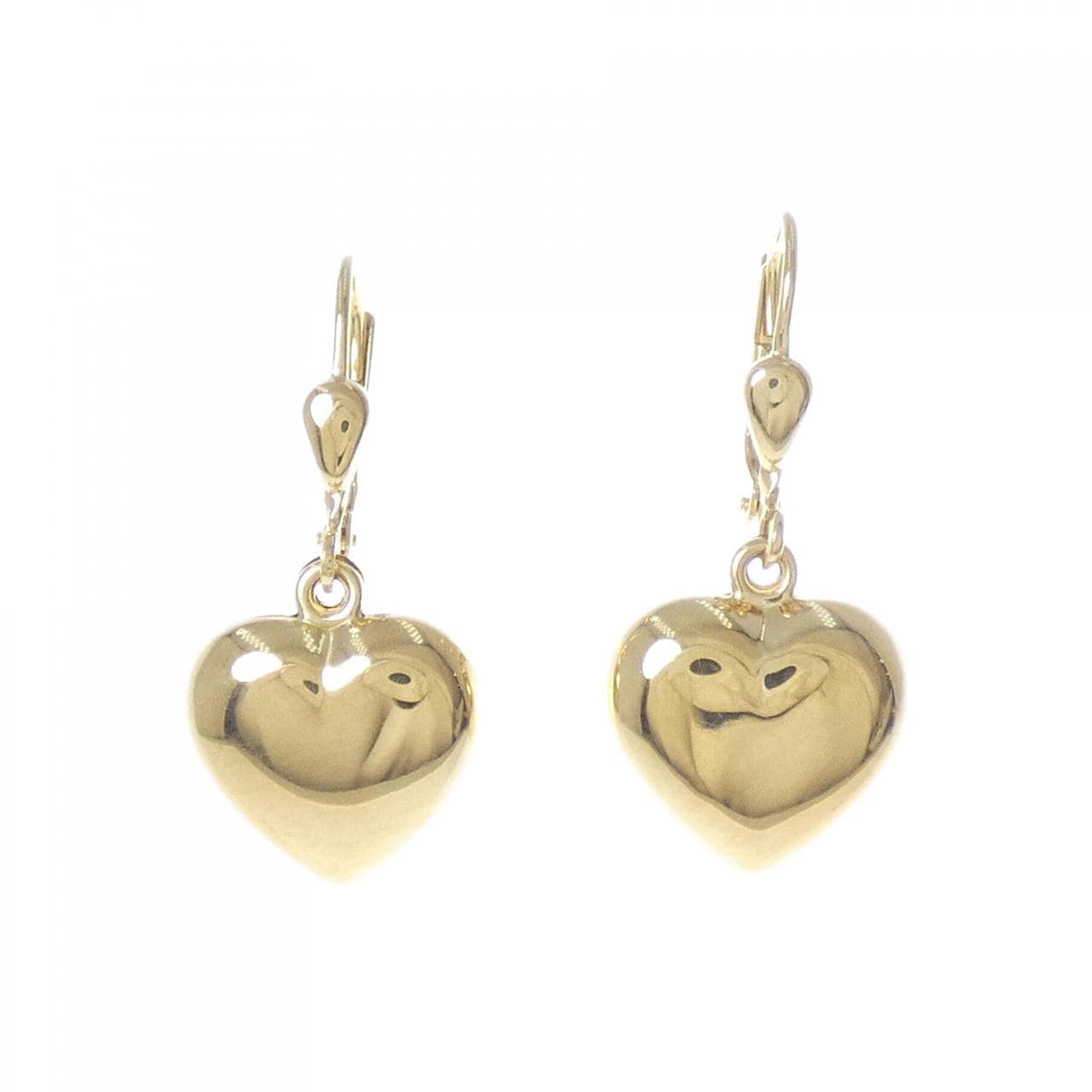 K18YG heart earrings