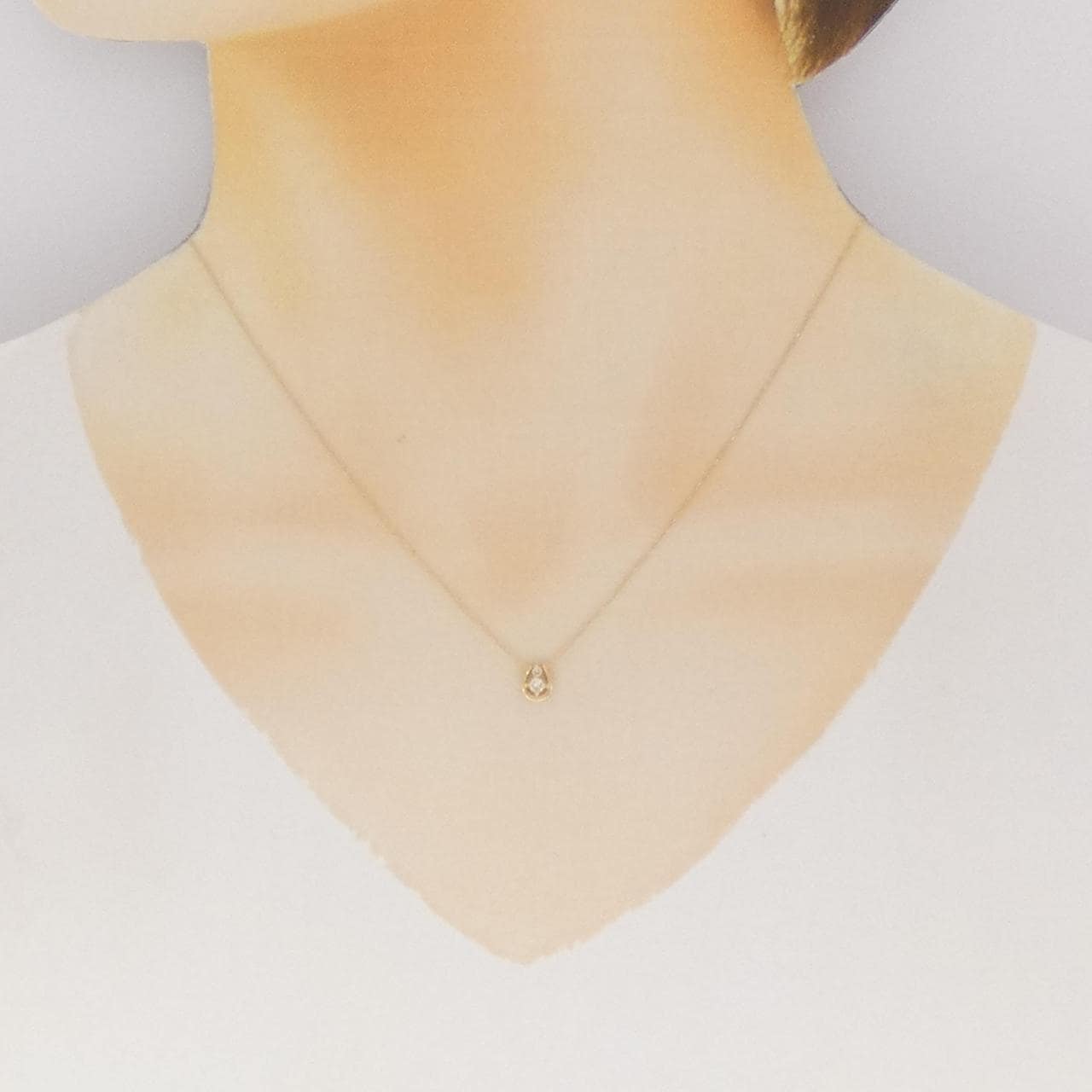 K18YG ダイヤモンド ネックレス 0.10CT