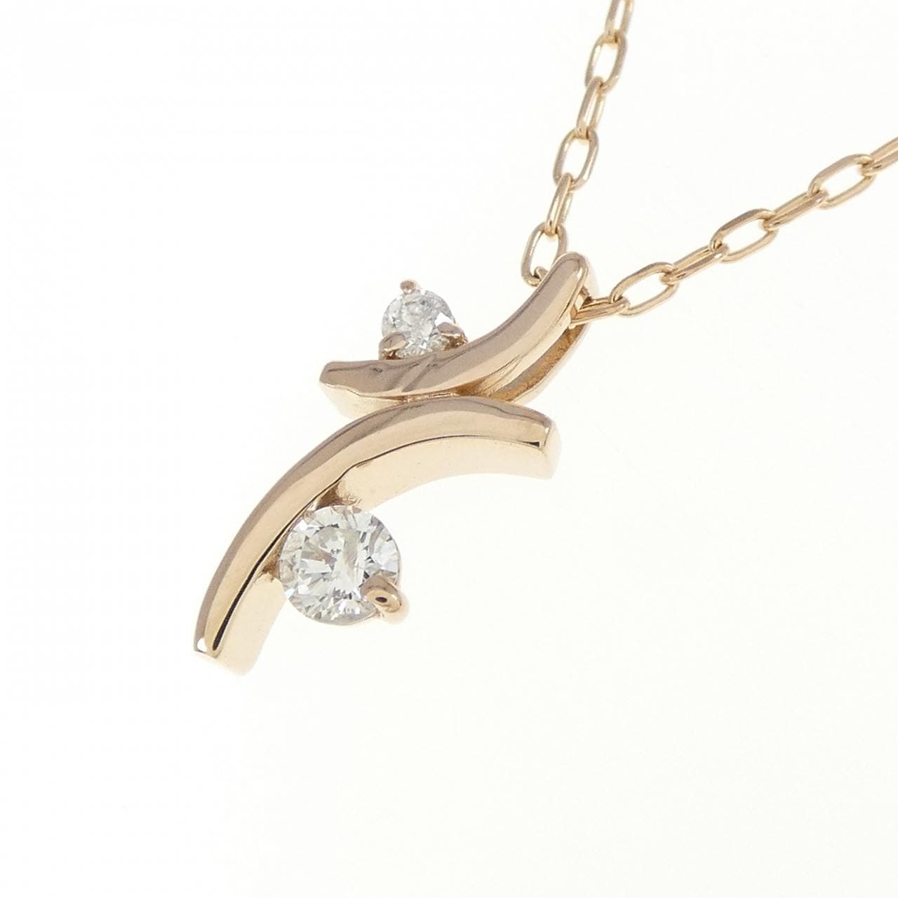 K18PG ダイヤモンド ネックレス 0.1CT