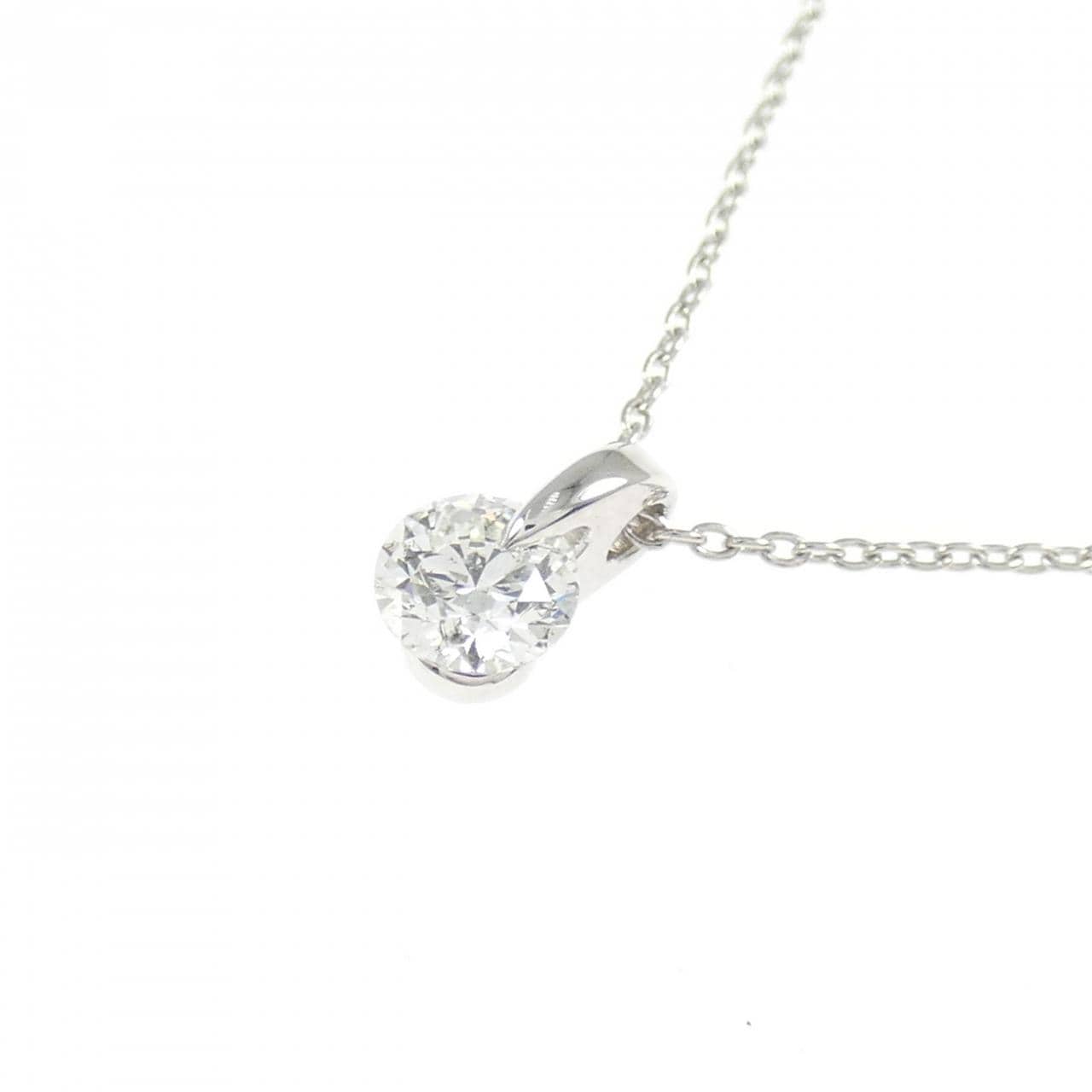 PT900/PT850 ソリティア ダイヤモンド ネックレス 0.30CT