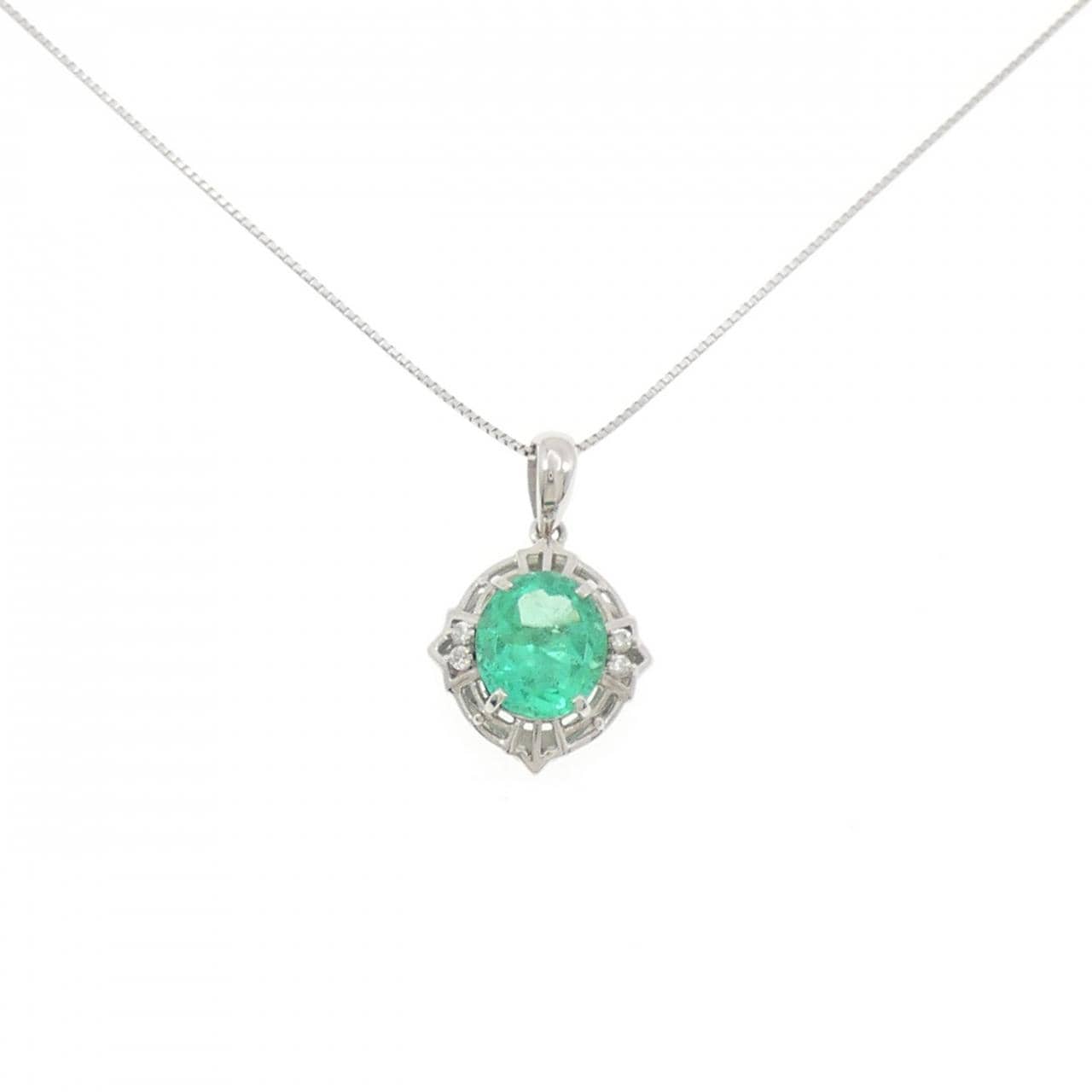 PT900/PT850 エメラルド ネックレス 2.180CT