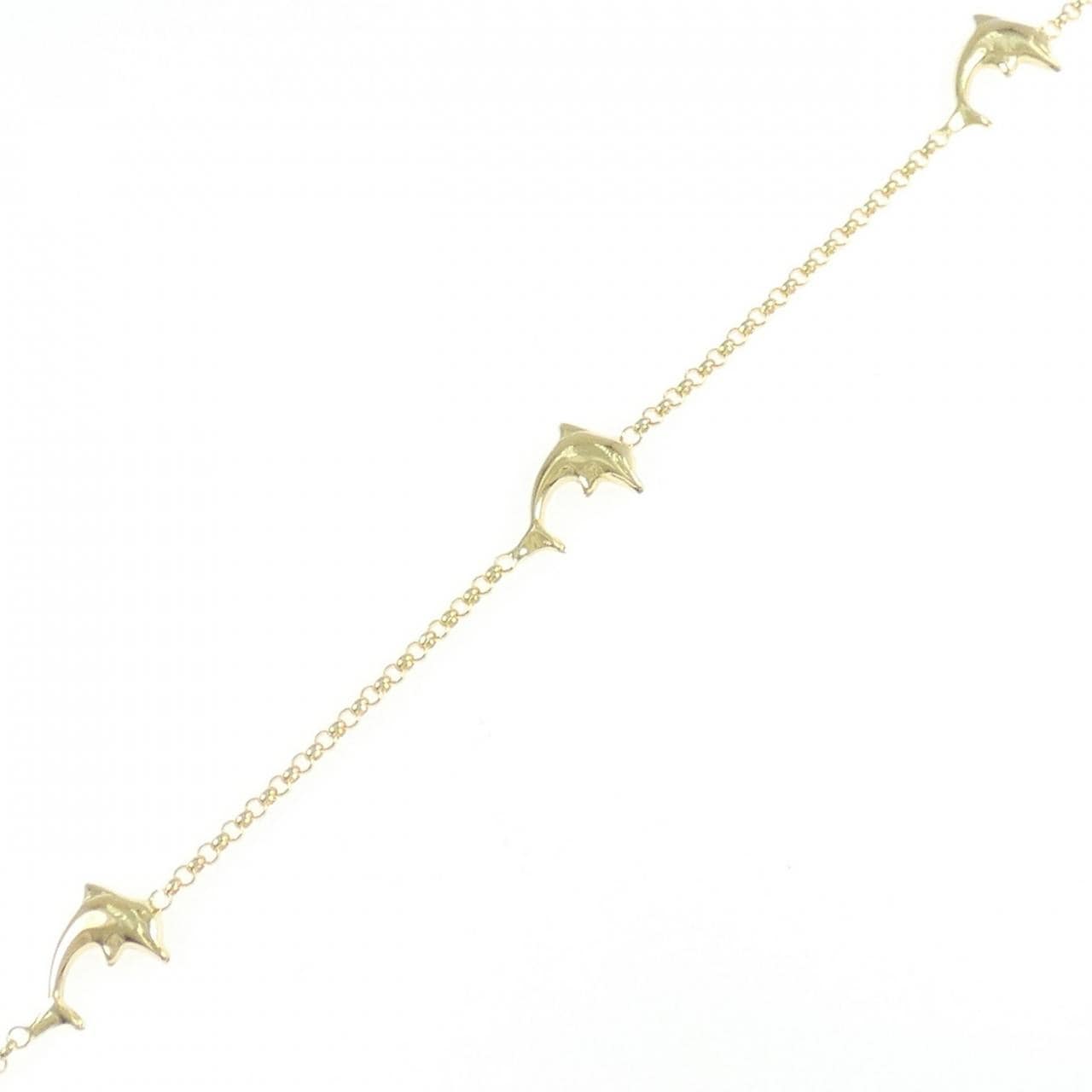750YG Dolphin Bracelet