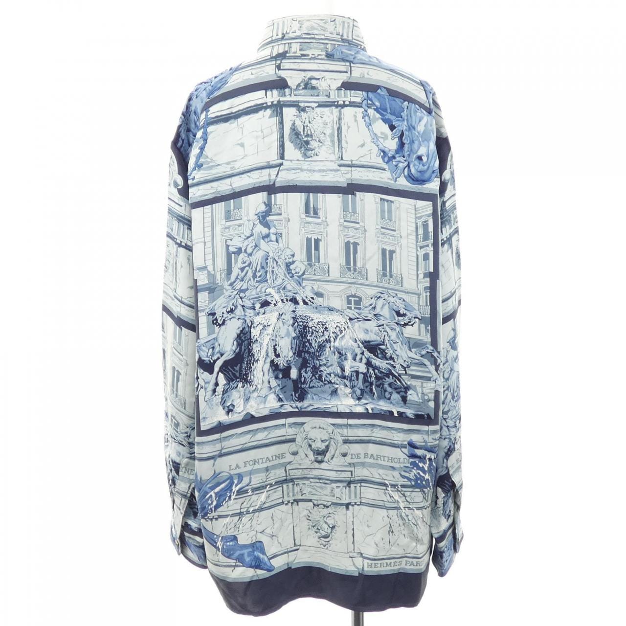 【ヴィンテージ】エルメス HERMES LA FONTAINE DE BARTHOLDI ツイルレーヌ シャツ