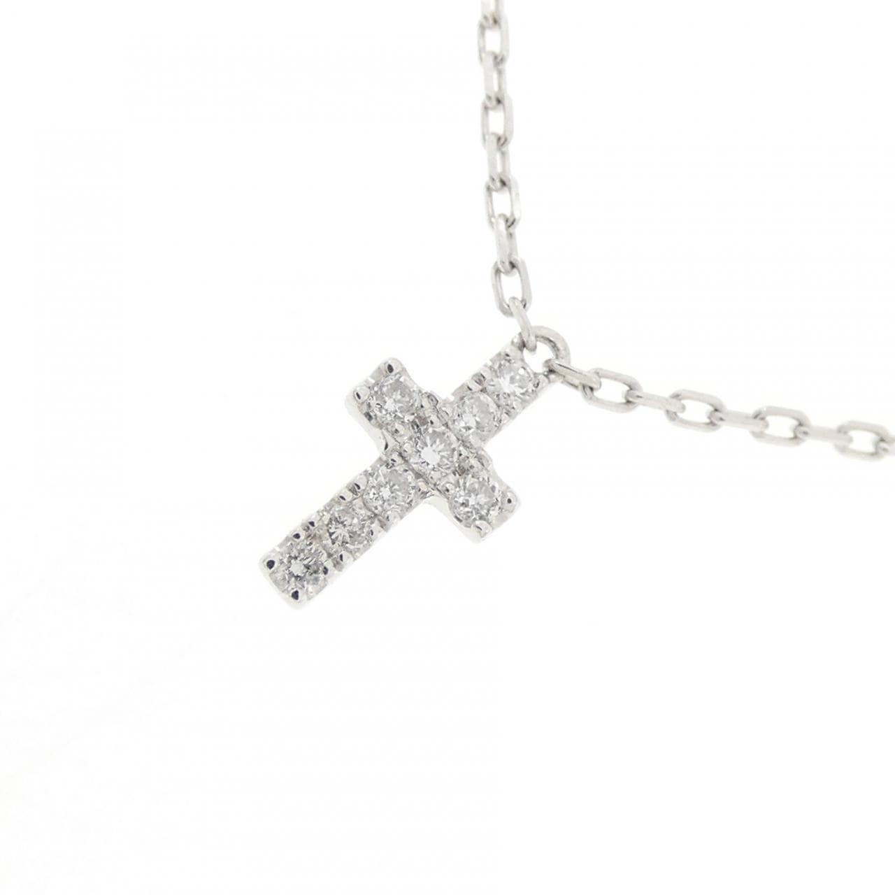 アーカー クロス パヴェ ネックレス 0.05CT